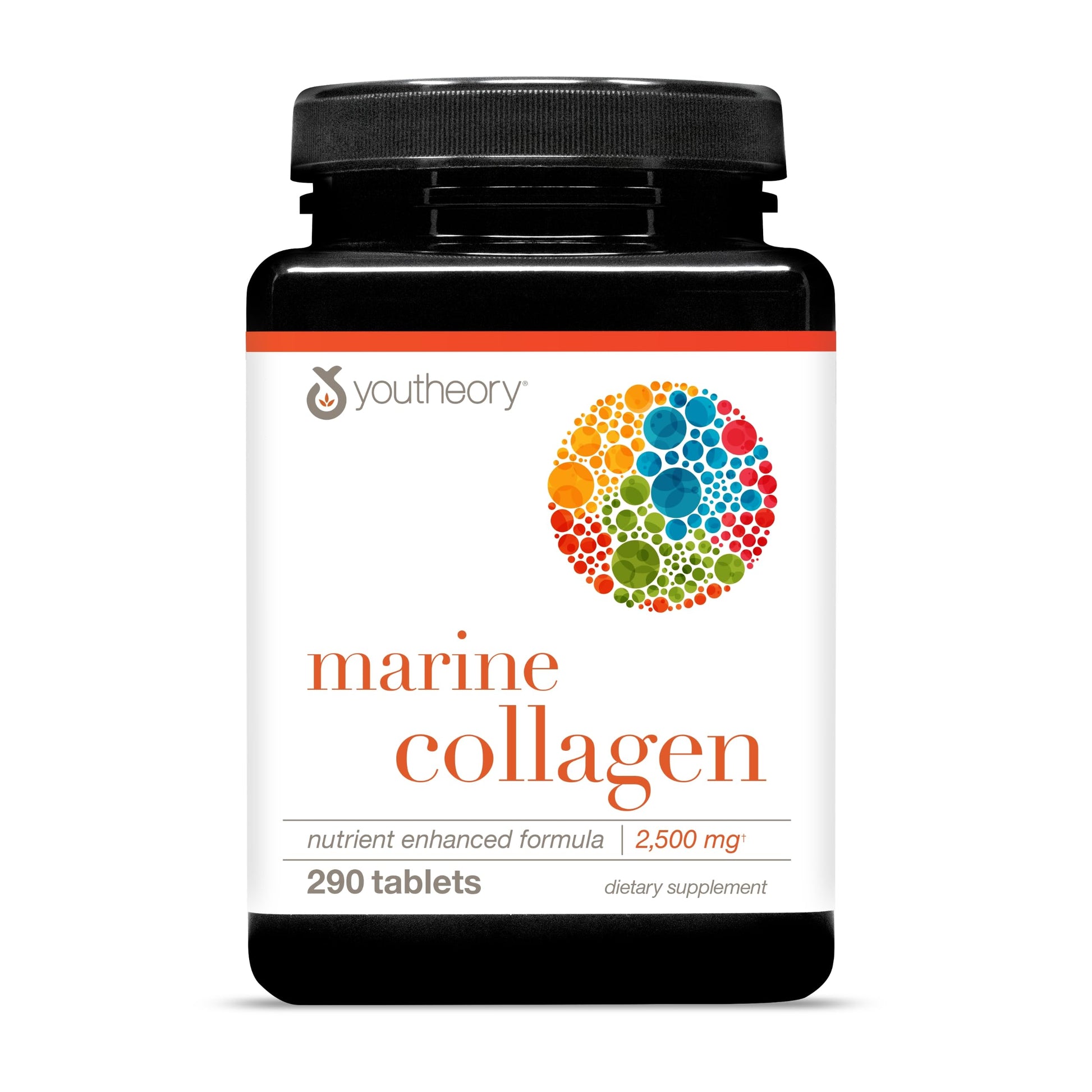 Youtheory Marine Collagen Tablets - 2,500 mg Fish-Sourced Collagen Peptides- with Vitamins A, C, E, B6 & B12 - Supports Joint & Nail Health* - Highly Absorbable - 290 Tablets (58-Day Supply) YoutheoryAu supplements
