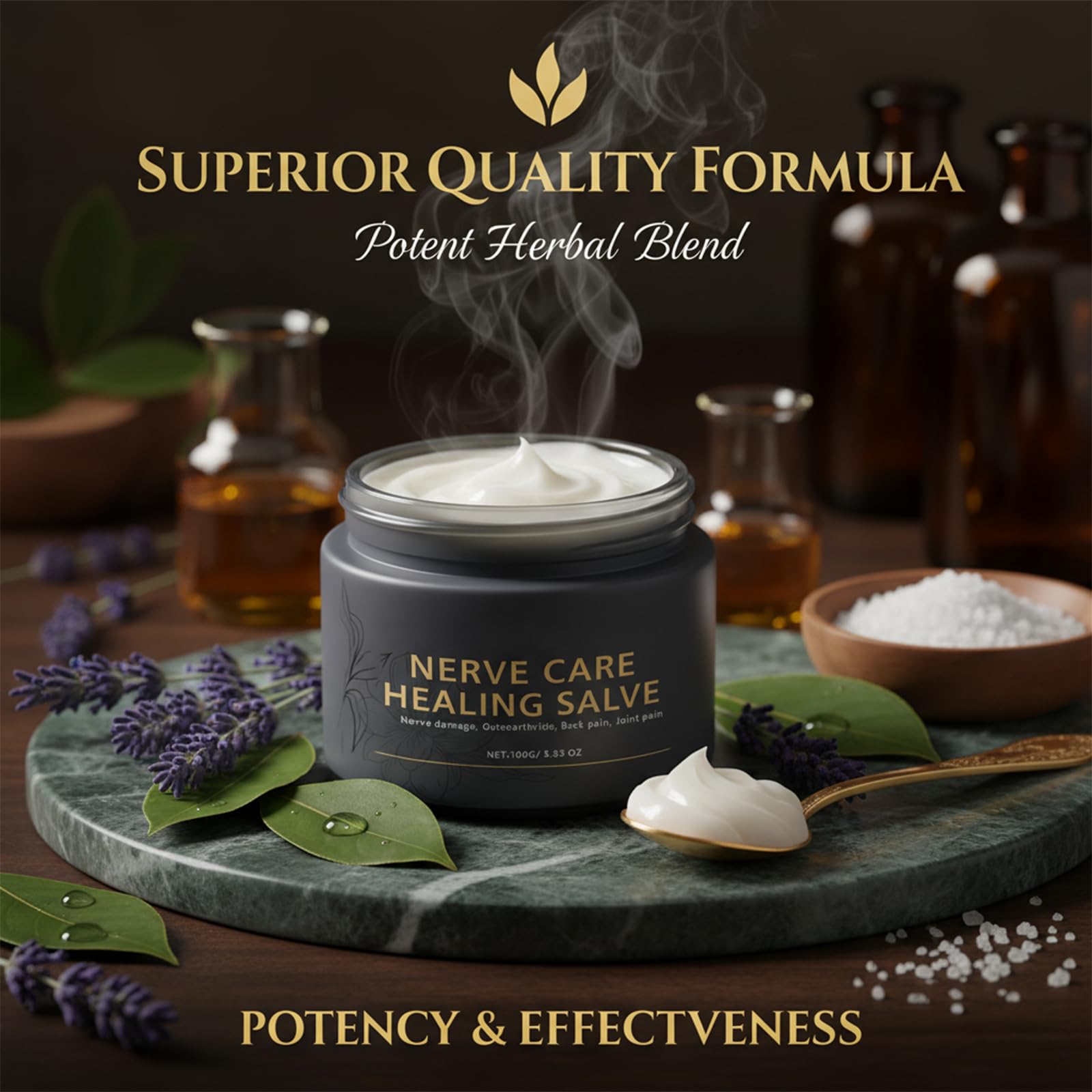 Nerve Care Healing Salve, Professional Neuro-Relief Cream - Use on Feet, Hands, Legs, and Joints to Calm Uncomfortable Sensations, 3.53 oz TACOHOAu supplements