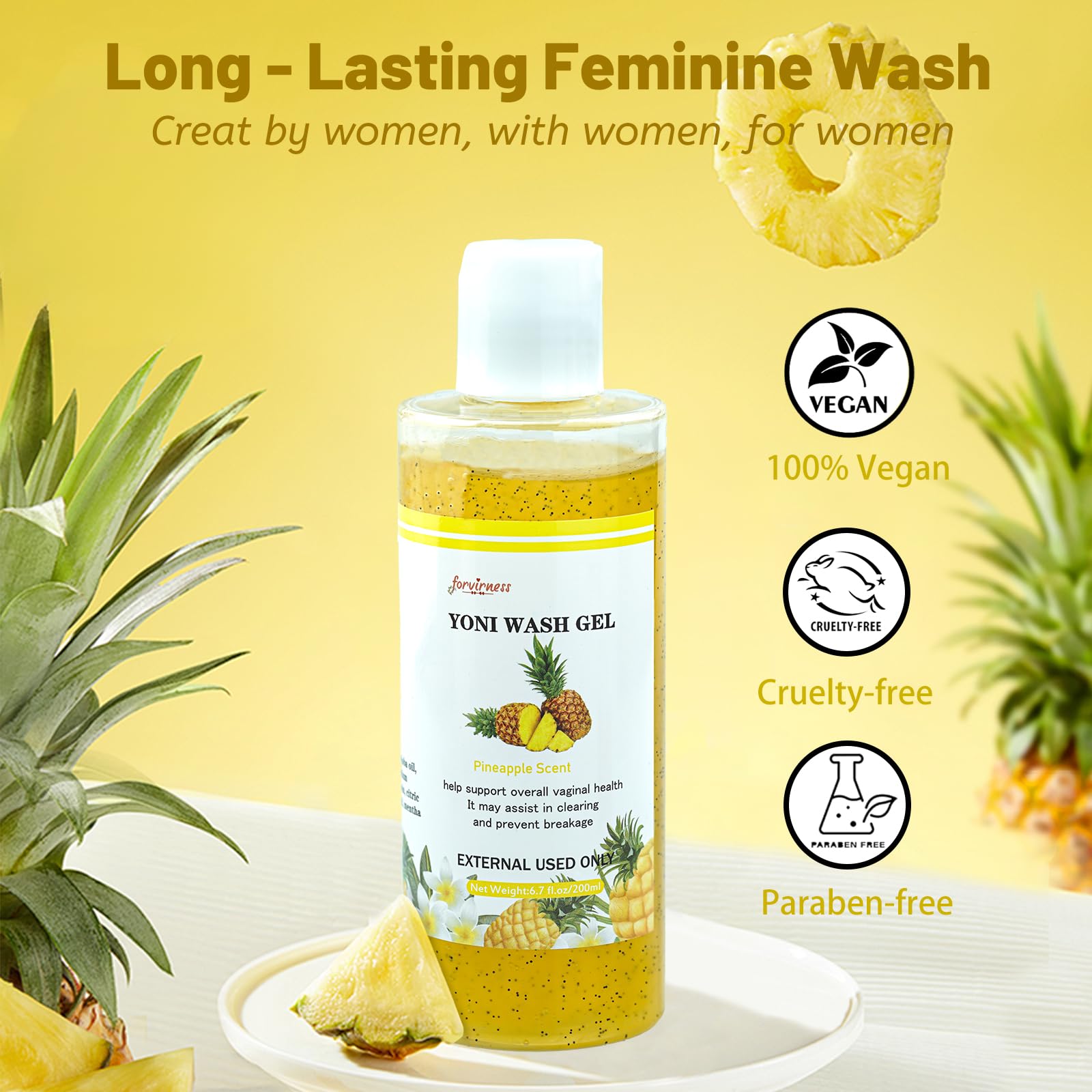 forvirness Natural Yoni Wash Yoni Oil Set, Cleanse - Remove Odor - ph Balance Feminine Wash forvirnessAu supplements