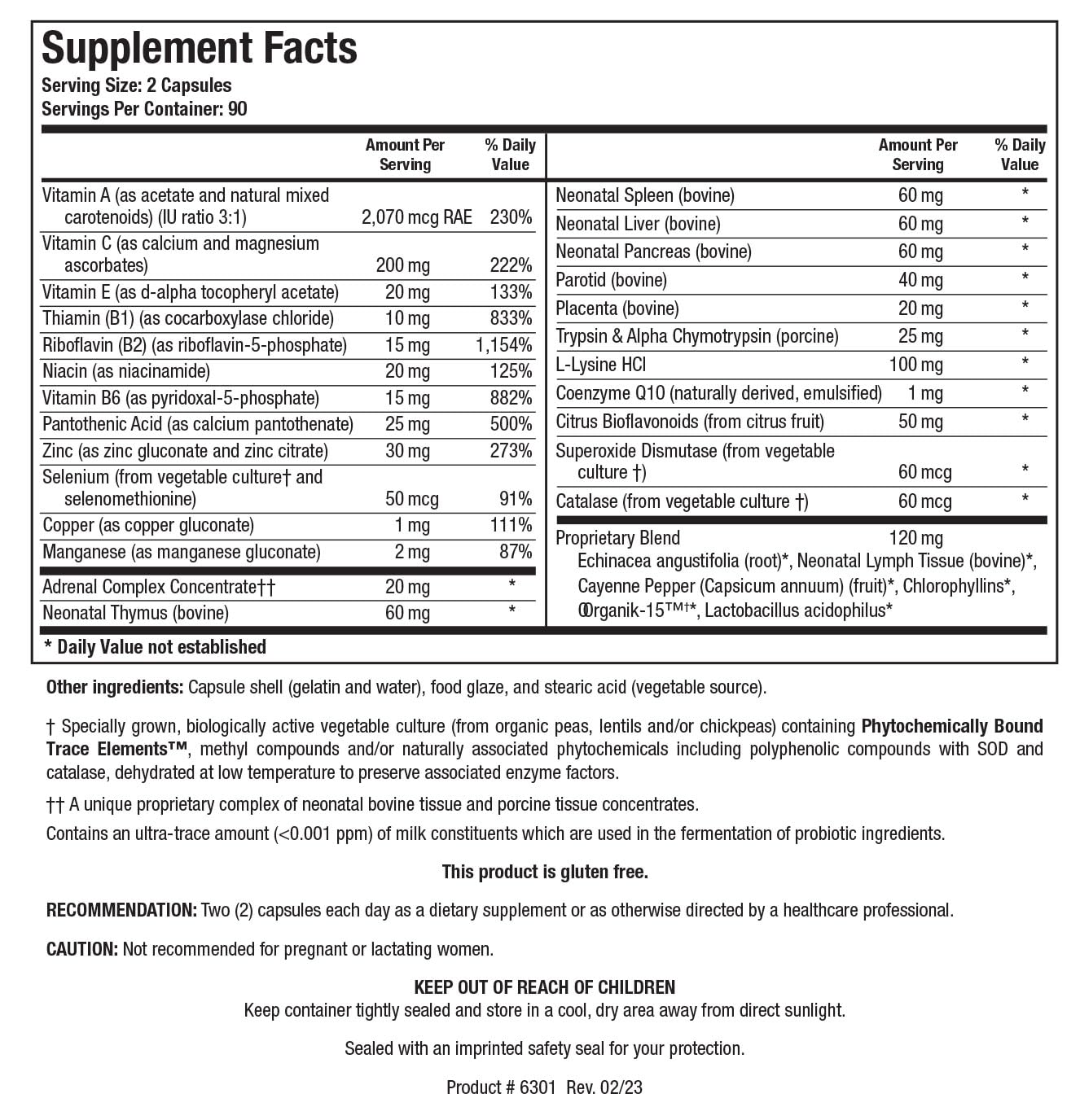 BIOTICS RESEARCH Bio Immunozyme Forte Multivitamin, Echinacea, Cayenne Pepper, Lactobacillus acidophilus, Botanicals, Probiotics, Amino Acids, Organs/Glandulars for Immune System Health 180 Capsules BIOTICS RESEARCHAu supplements