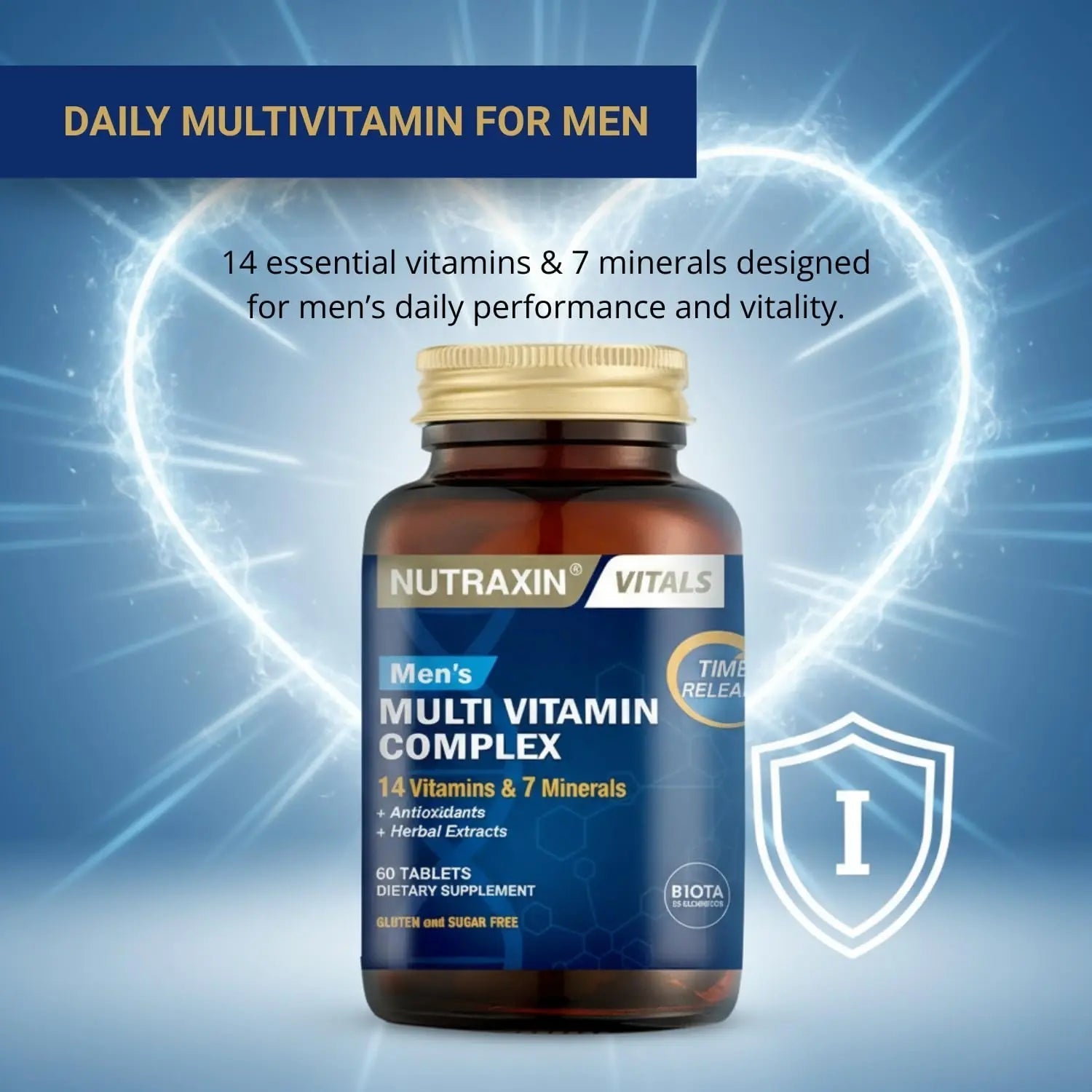 Nutraxin Men's Multivitamin & Mineral Complex, 60 Tablets NutraxinAu supplements
