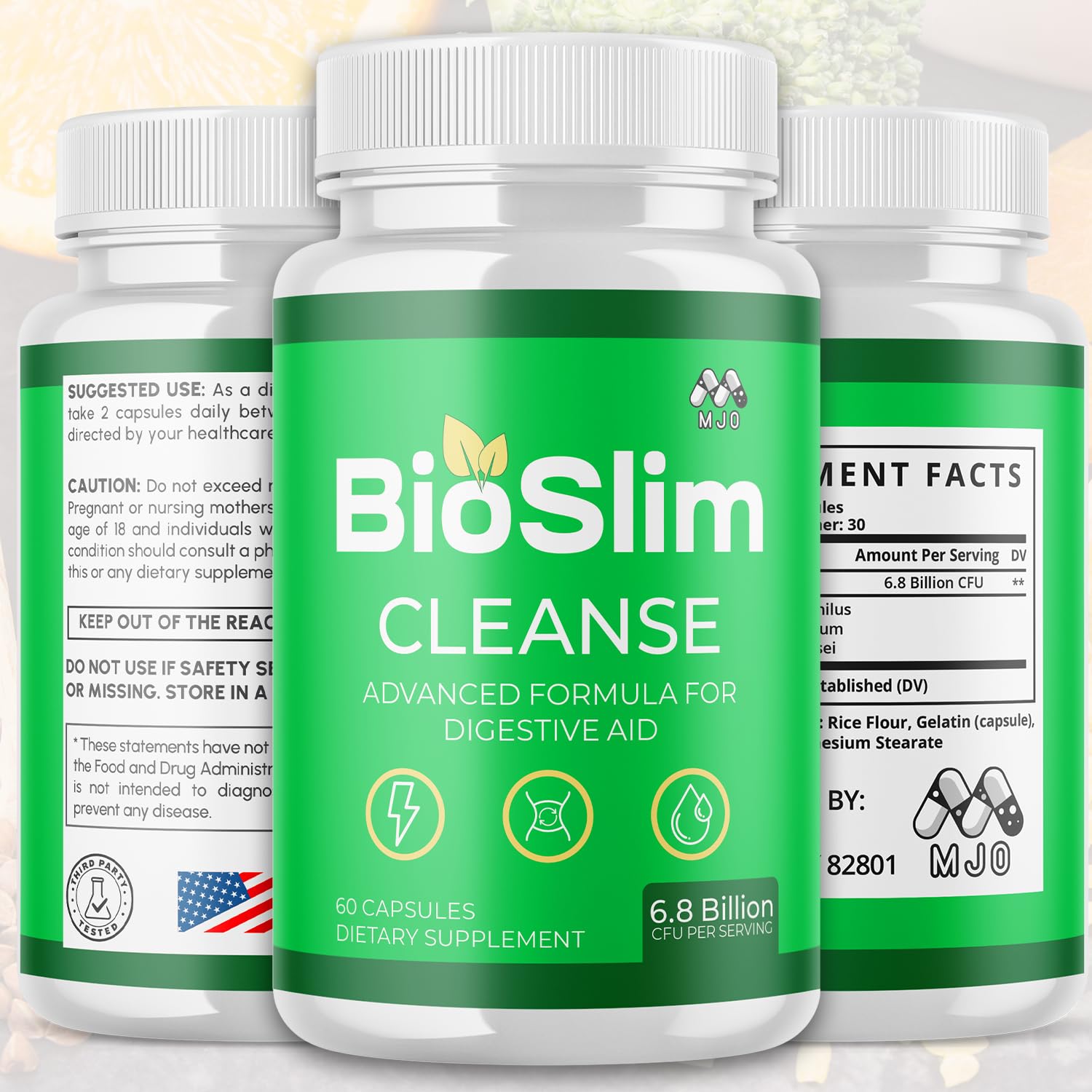 (3 Pack) Bioslim Cleanse Capsules, Official Bioslim Cleanse Supplement Pills with All Natural Ingredients, Advanced Active Health Lifestyle Formula with Premium Vitamins for Women & Men (180 Capsules) MJOAu supplements