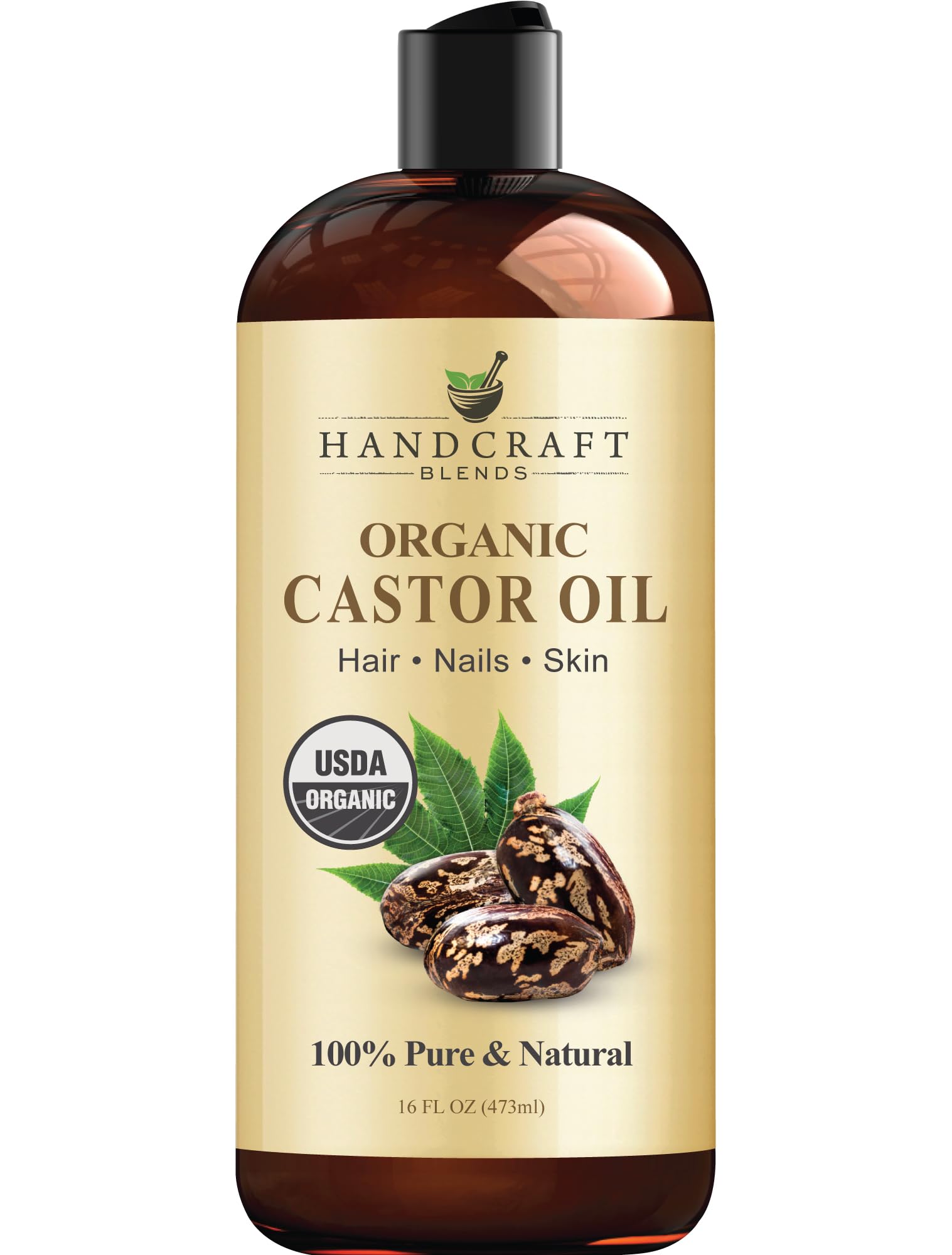 Handcraft Blends Organic Castor Oil for Hair Growth, Eyelashes and Eyebrows - 100% Pure Handcraft BlendsAu supplements