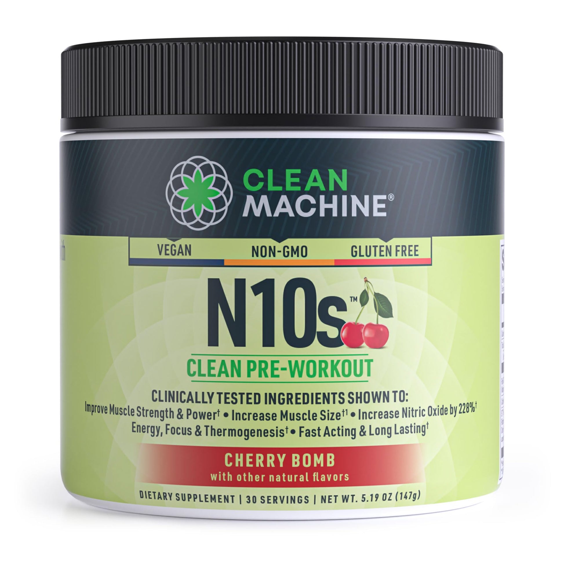 CLEAN MACHINE N10s - Plant Based Vegan Preworkout Powder - 3 Clinically Tested CLEAN MACHINEAu supplements