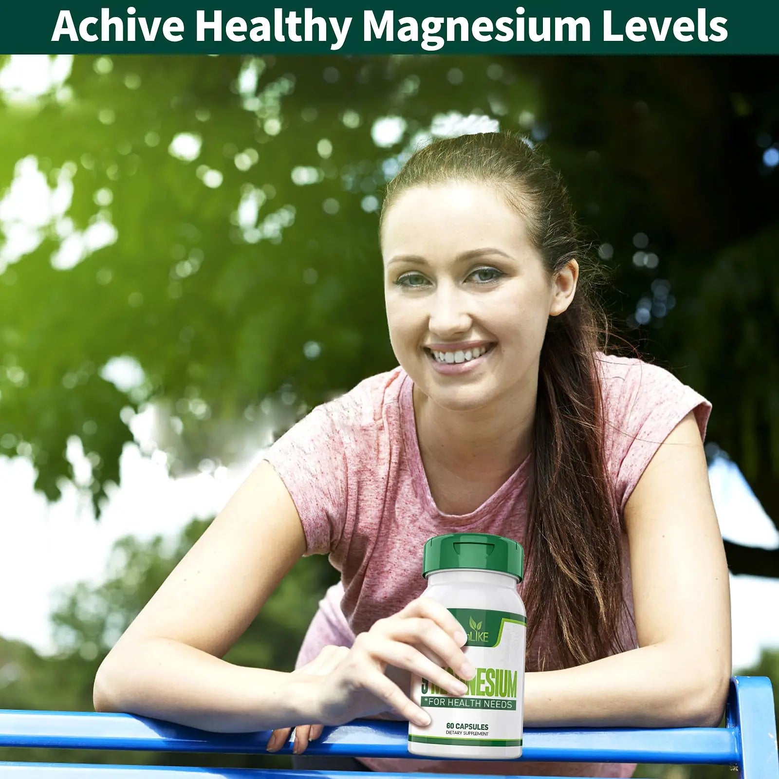 Magnesium Supplement with 9 Forms of High Absorption Magnesium Glycinate, L-threonate, Citrate, Malate and More for Muscle, Brain Support, Non-GMO, Gluten & Soy Free, 60 Capsules Simlikenz supplements