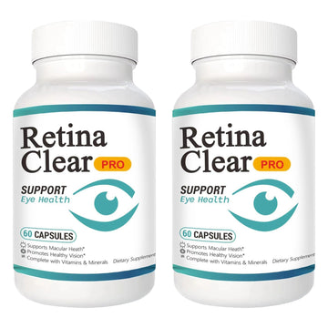Vunexo Retina Clear Pro Eye Health Support Supplement, with Minerals and Vitamins, Lutein and Bilberry Extract Supports Visual Clarity, Eye Fatigue Relief & Focus（2PCS VunexoAu supplements