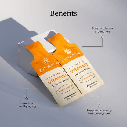 CYMBIOTIKA Vitamin C Individual Packets, Liposomal Delivery, Supplement for Immune Support, Collagen Boost, & Healthy Aging CYMBIOTIKAUS supplements
