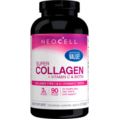 NeoCell Super Collagen Powder, 10g Collagen Peptides per Serving & Super Collagen NeoCellUS supplements