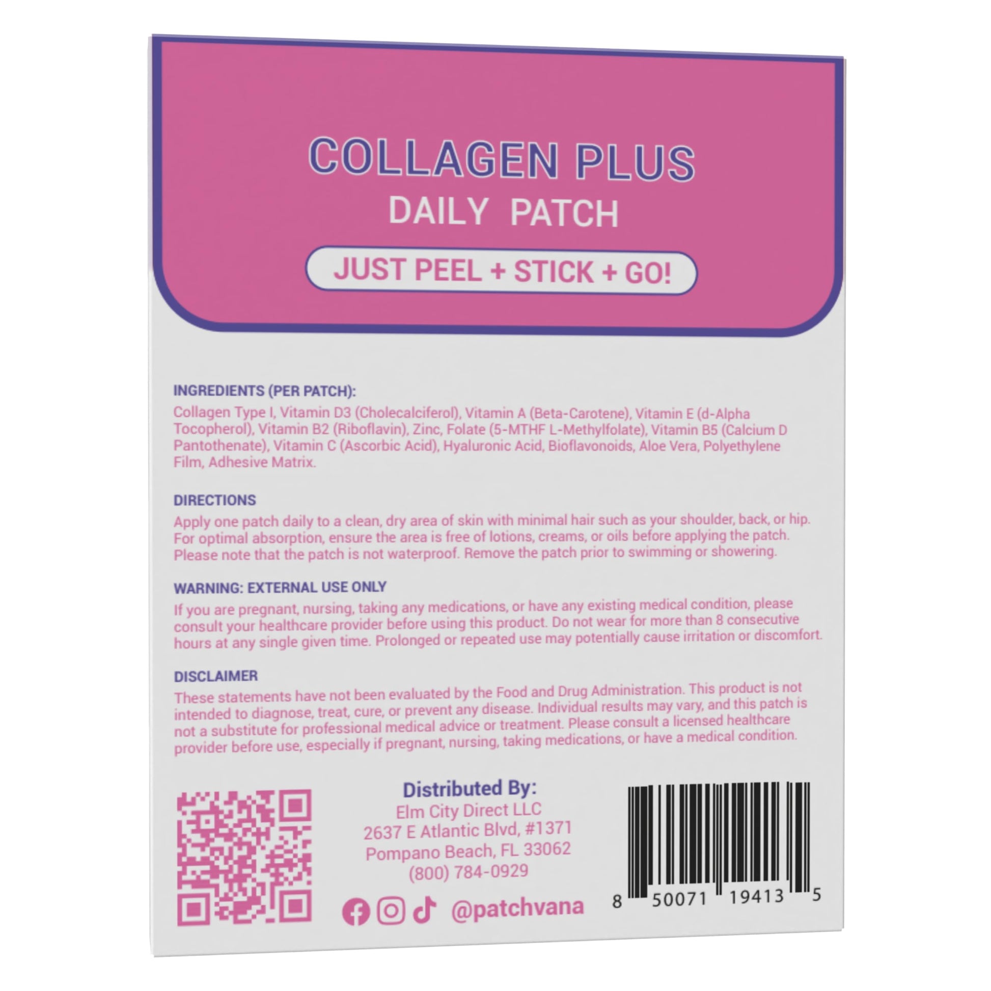 Patchvana Collagen Plus Patch for Women & Men, 1 Month Supply, 30 Patches PatchvanaAu supplements