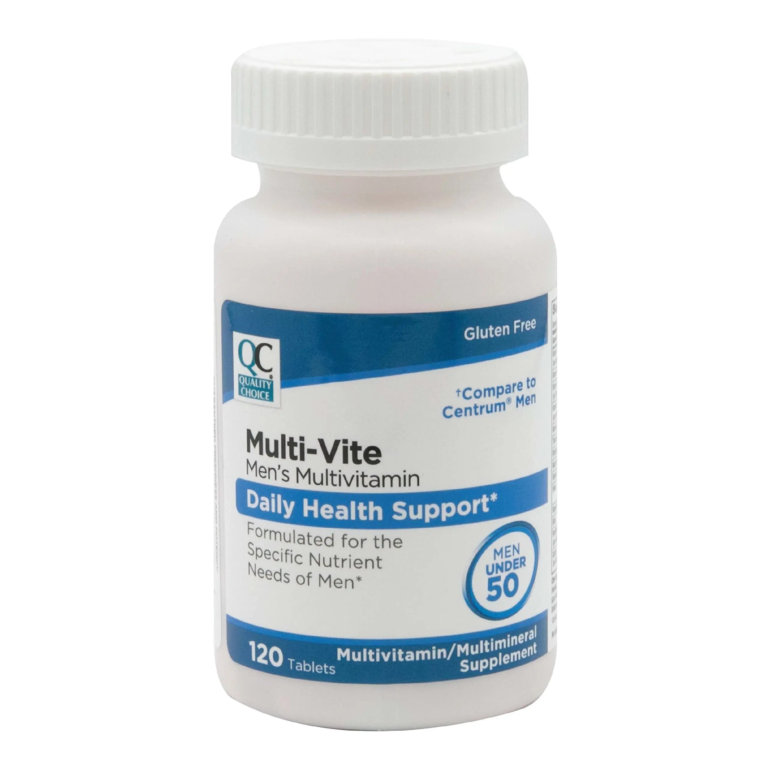 Quality Choice Mens Multi-Vite, Multivitamin Tablets for Daily Health Support Formulated for Men Under 50 in 120 Count Bottles Quality ChoiceAu supplements