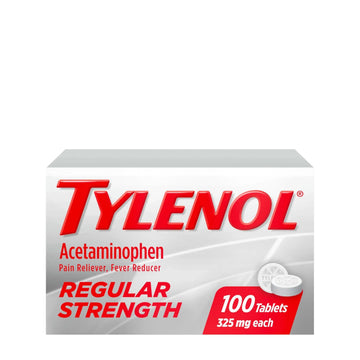 Tylenol Regular Strength Tablets with 325 mg of Acetaminophen, Fever Reducer & Pain Reliever for Headache, Backache, Muscle Aches, Joint Pain & Menstrual Cramps, 100 ct TylenolAu supplements