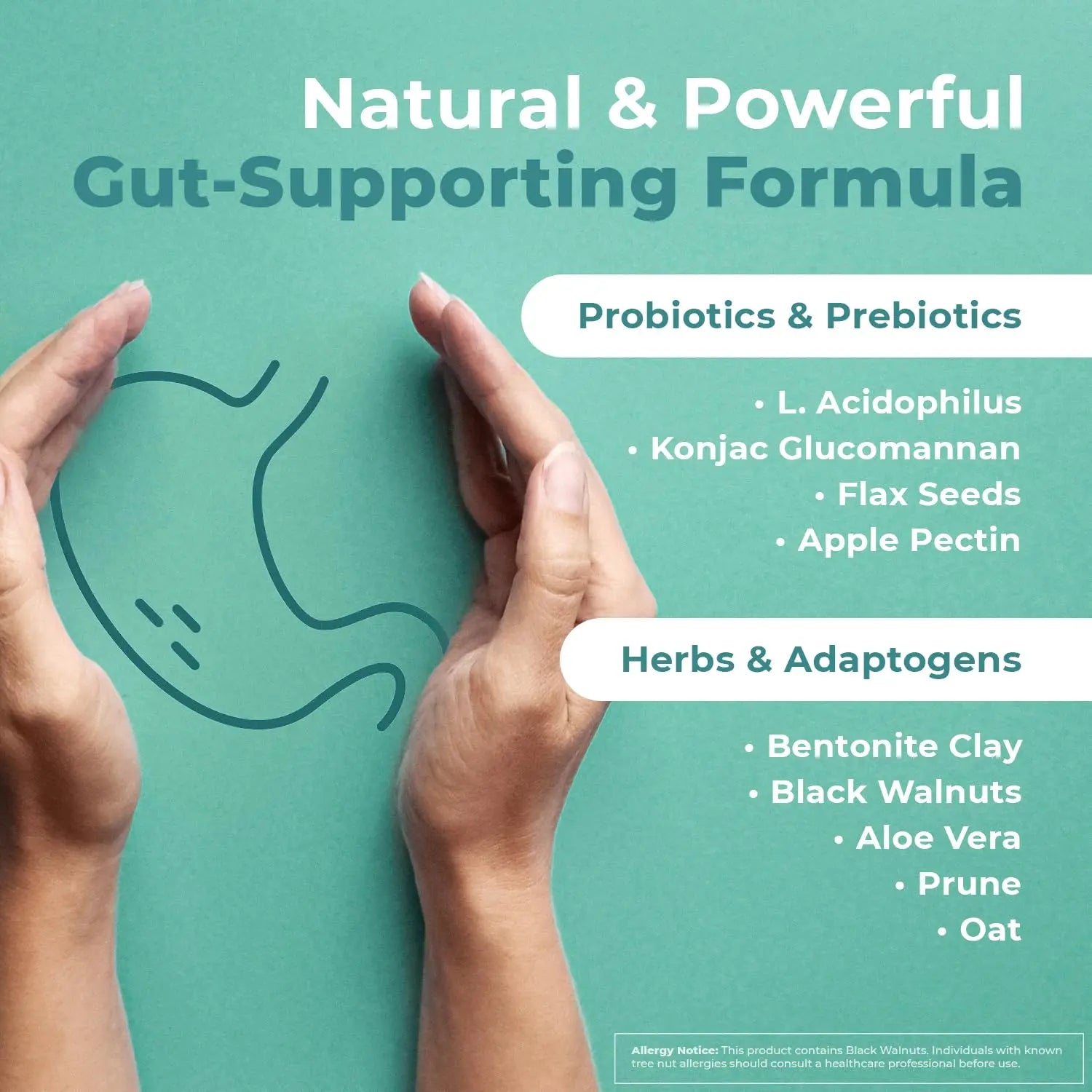 GutOptim Probiotic & Prebiotic Capsules | Pre and Probiotics for Synbiotic Gut Health & Bloating Relief for Women & Men | Enzyme with Probiotics for Digestive Health | Non-GMO, 60 Ct, 3 Month Supply Nature’s NutriWavenz supplements