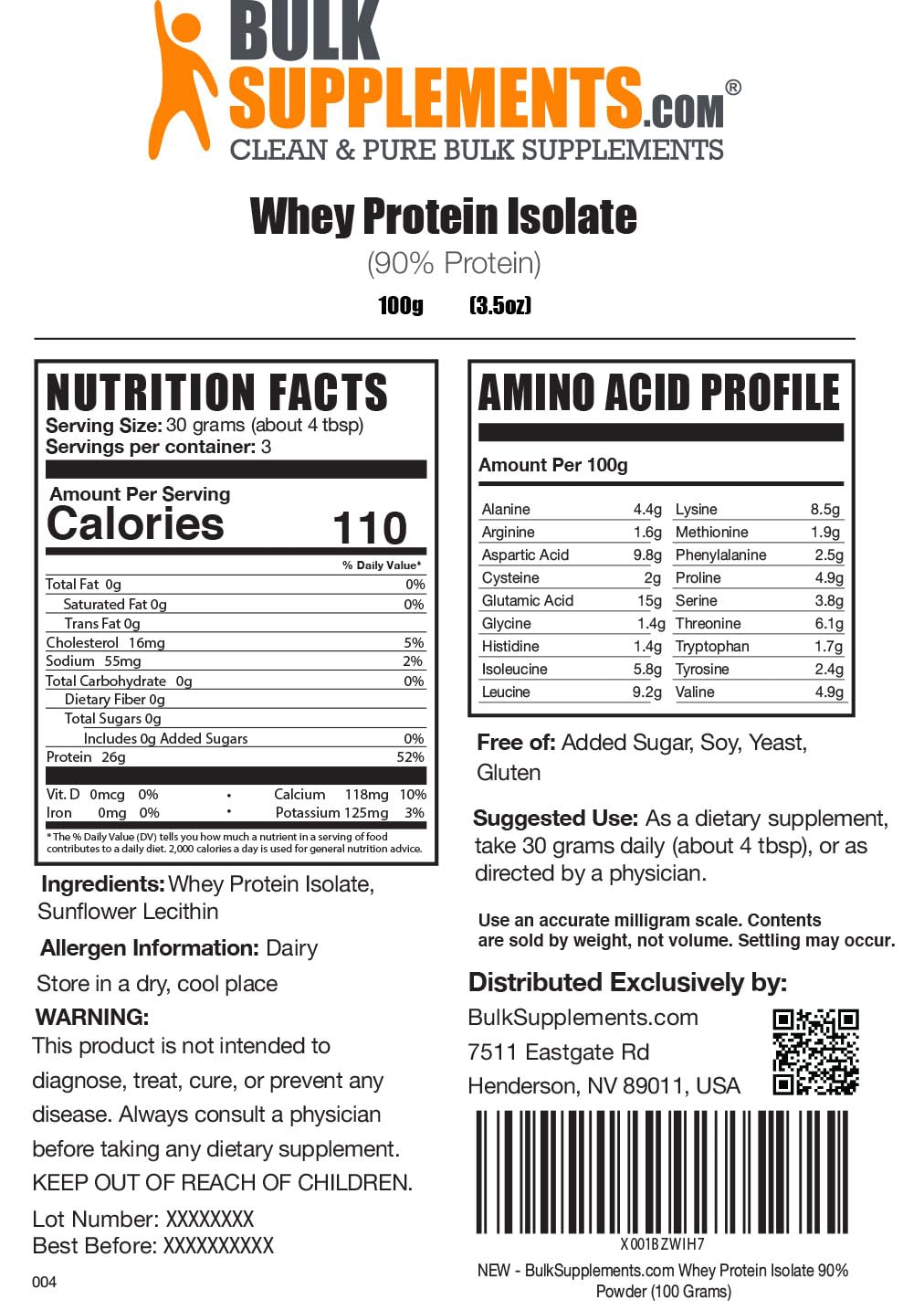 BULKSUPPLEMENTS.COM Whey Protein Isolate Powder - Unflavored Protein Powder BULKSUPPLEMENTS.COMUS supplements