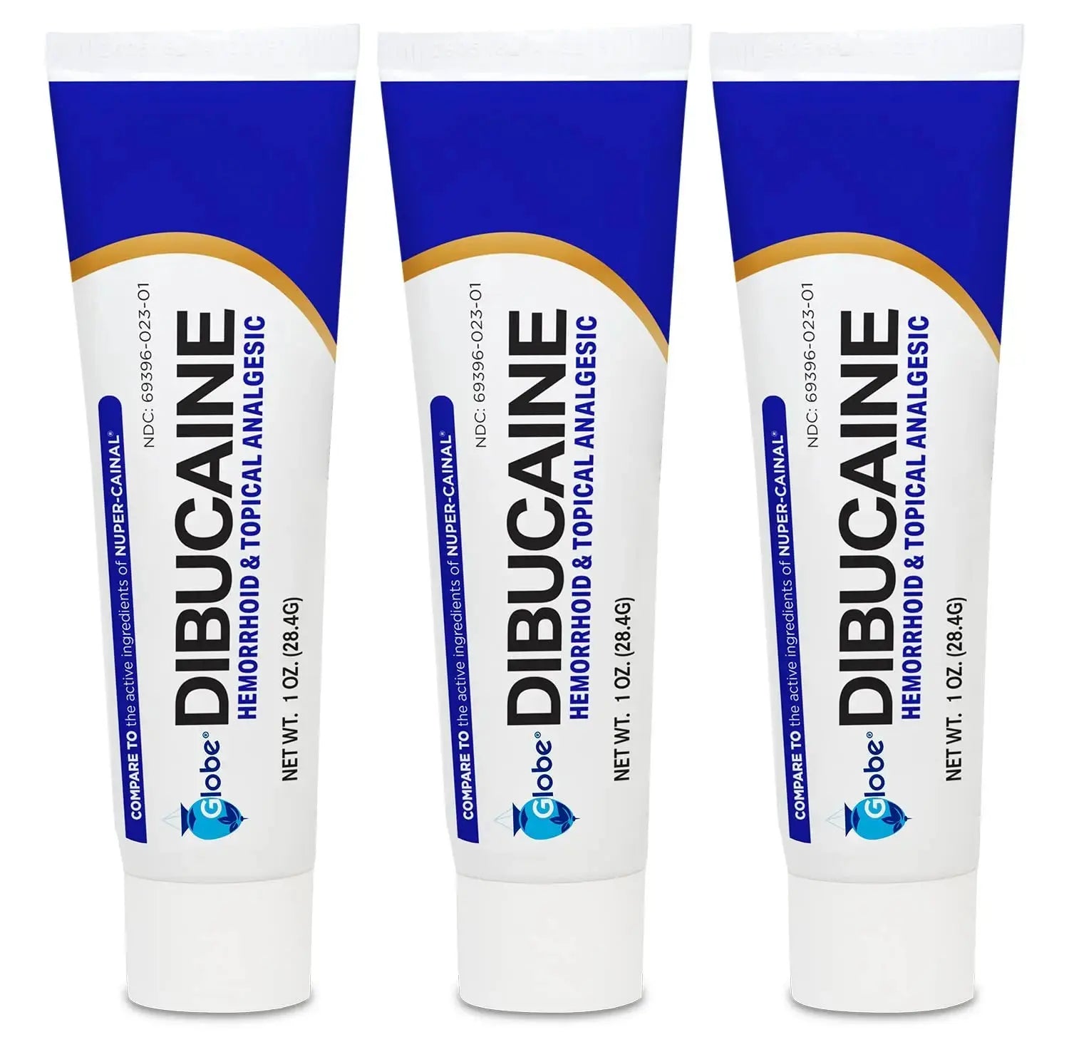 (3 Pack) Globe Dibucaine 1% Hemorrhoid Treatment Ointment - 1 Oz Rapid Numbing Relief, Hemorrhoid Treatment from Itch and Burn GlobeAu supplements