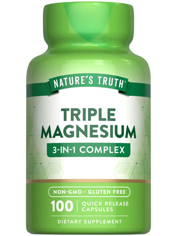 Nature's Truth Triple Magnesium Complex Supplement | 100 Capsules | 420 mg Magnesium Oxide, Citrate & Aspartate | Non-GMO & Gluten Free Nature's TruthAu supplements
