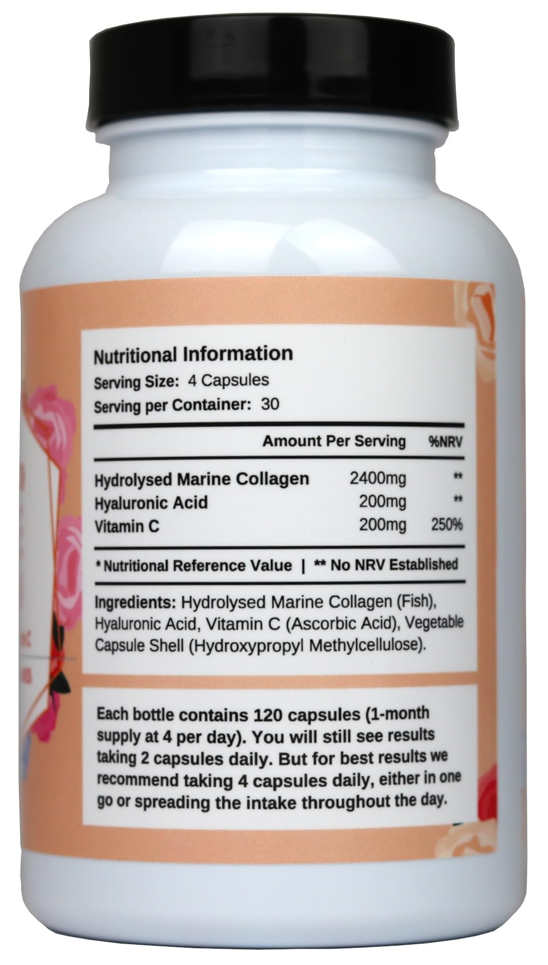 2800mg Marine Collagen Capsules – Highest Strength Type 1 Hydrolysed Collagen with Hyaluronic Acid and Vitamin C Miracle GreensAu supplements