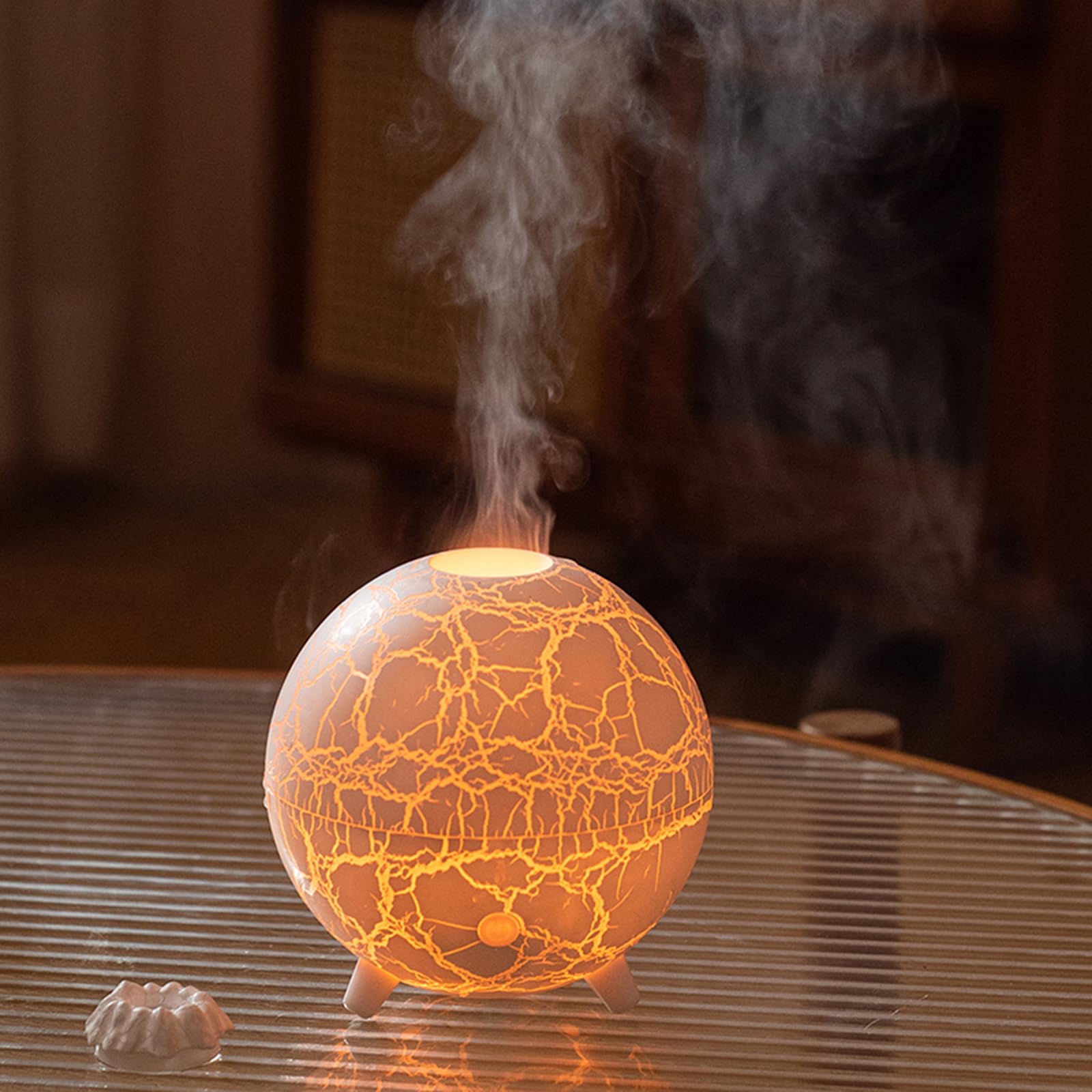 Volcano Humidifier Flame Aromatherapy Diffuser, 7 Colors Flame 200ml Essential Oil Diffusers cjcAu supplements