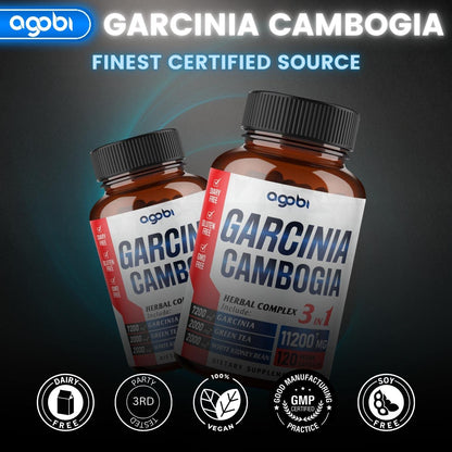 agobi 3in1 Garcinia Cambogia Extract Capsules - 11200mg Herbal Supplement for Body Health agobiUS supplements
