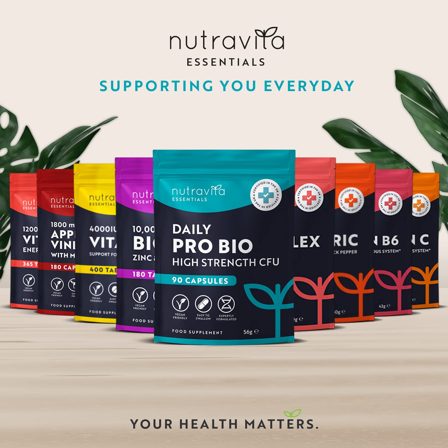 Probiotics for Gut Health - 90 Vegan Capsules (Not Tablets) for Bloating Relief NutravitaUS supplements