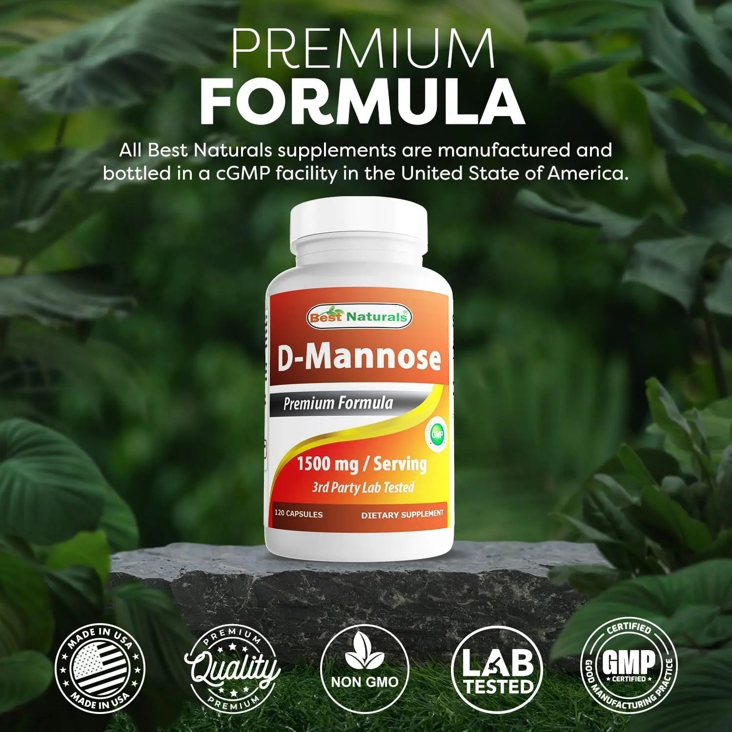 Best Naturals D-Mannose Capsules - Urinary Tract Cleanse Supplement 1500mg/Serving - 120 Count Best NaturalsAu supplements