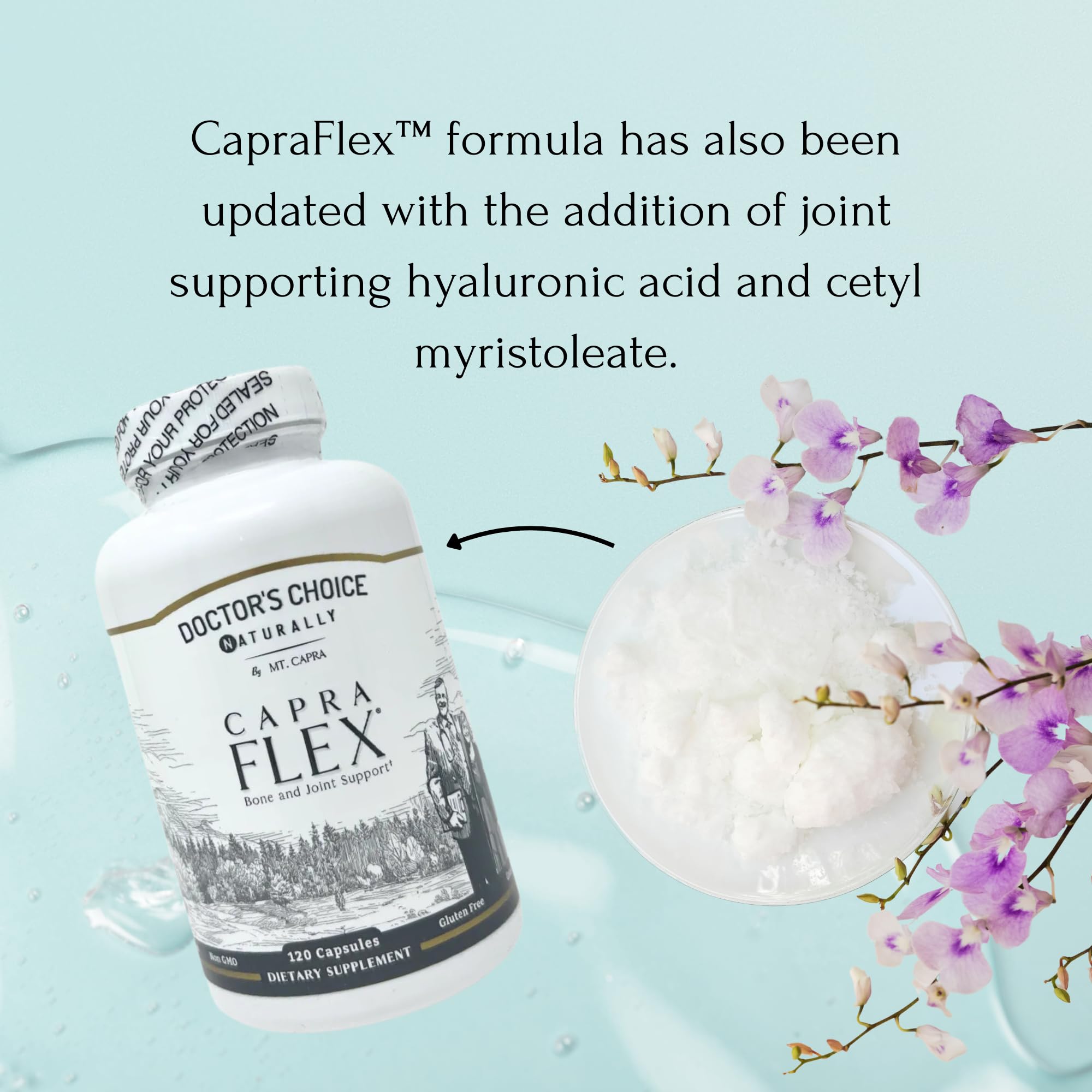 CapraFlex by Mt. Capra | Bone and Joint Support Supplement with Chicken Collagen, Hyaluronic Acid, Turmeric, and Herbs for Joint Vitality | 30 Servings - 120 Capsules Mt CapraAu supplements
