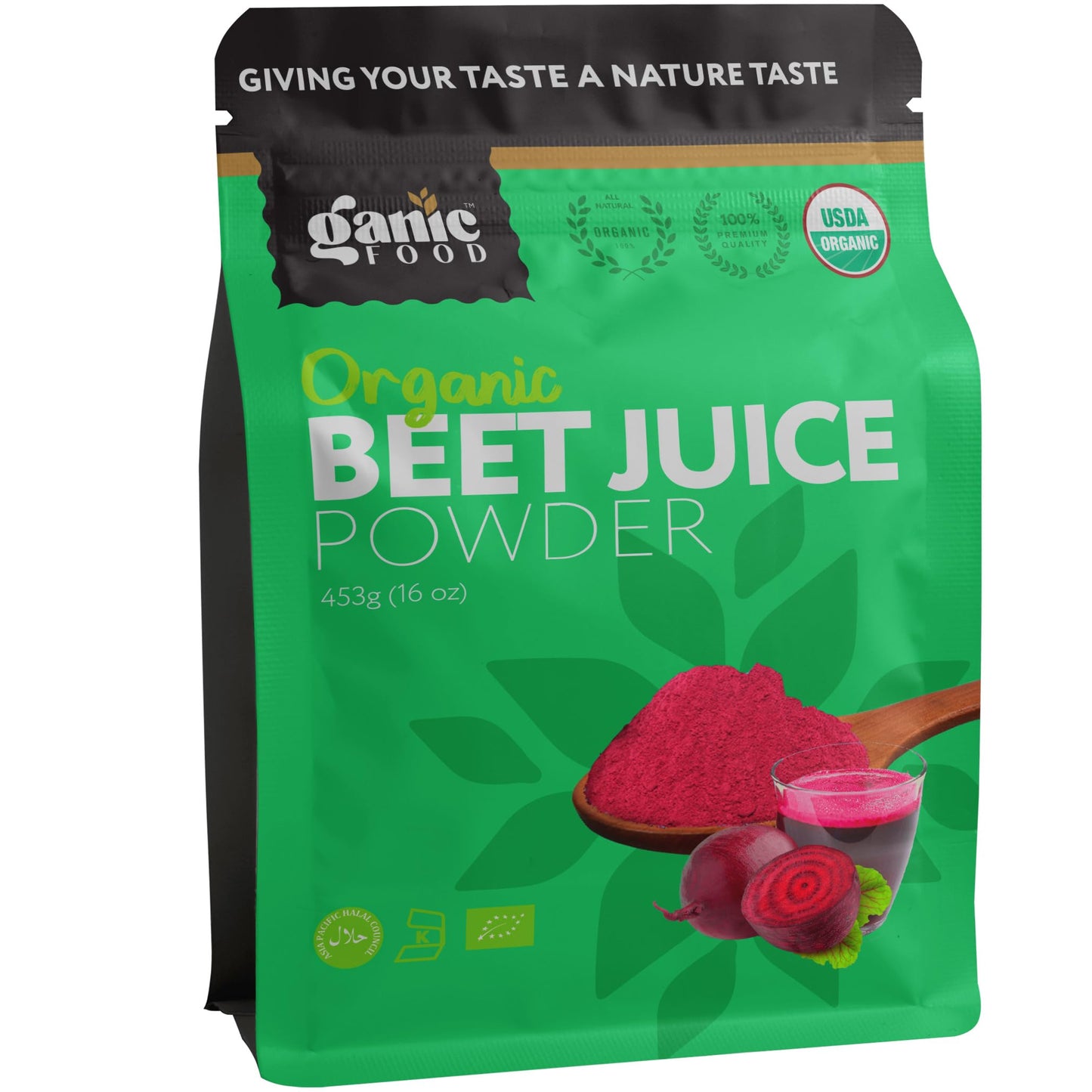 Ganic Food Organic Beet Root Juice Powder, 16 Ounces Ganic FoodUS supplements
