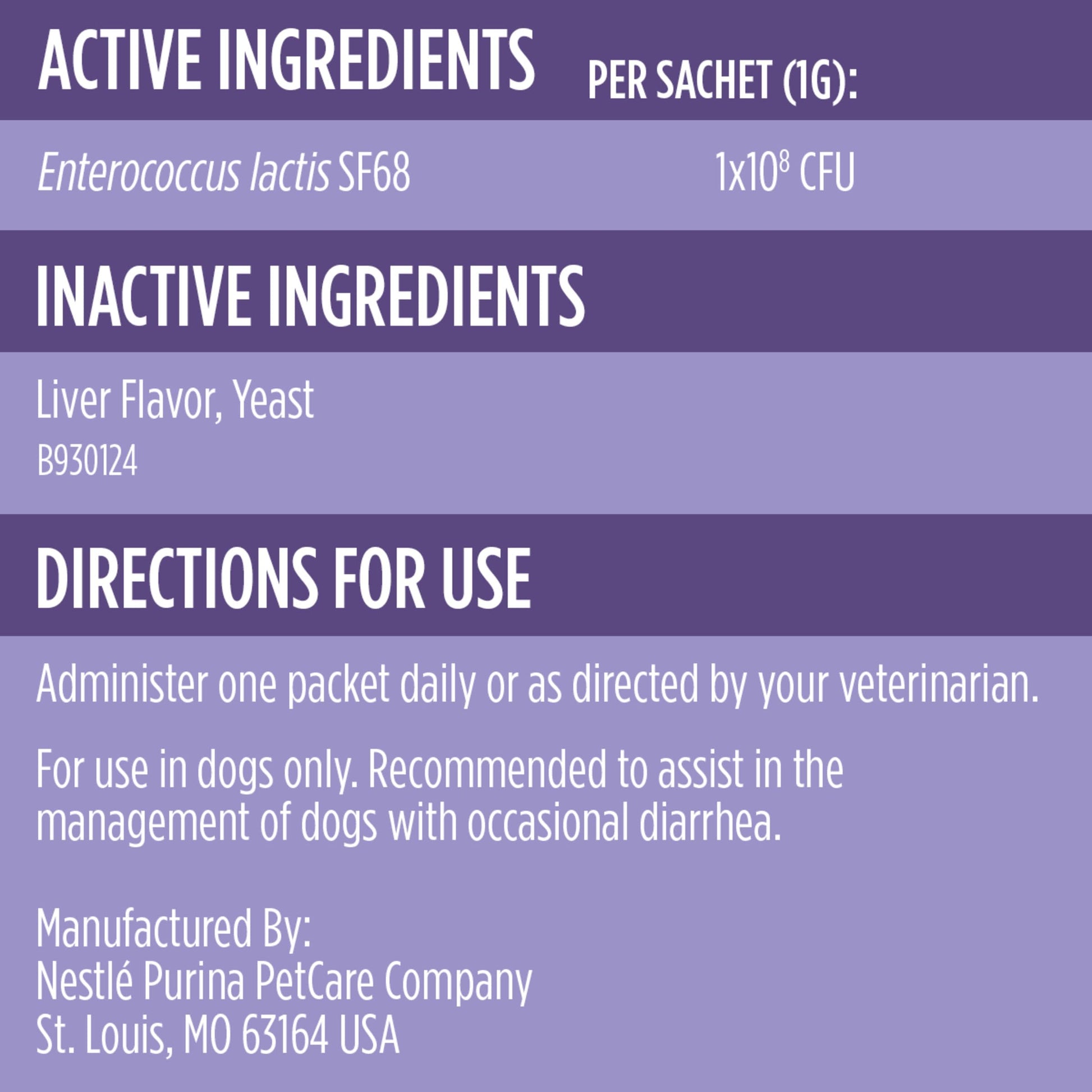 Purina Pro Plan Veterinary Supplements FortiFlora Daily Probiotics for Dogs, Helps Digestive Gut Health and Diarrhea - 30 ct. Box Pro Plan Veterinary DietsAu supplements