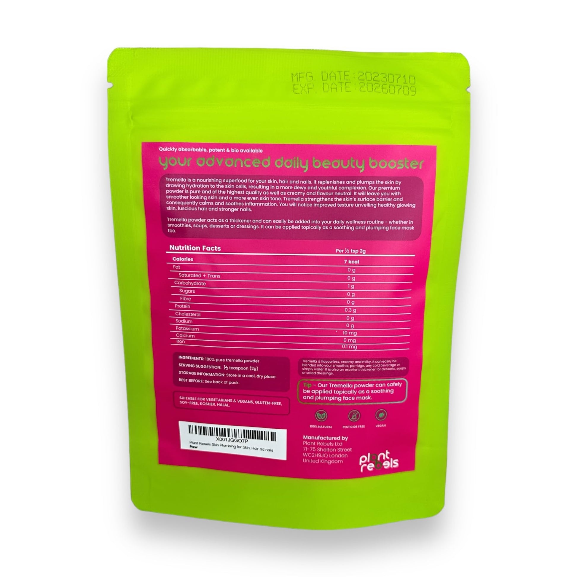 Plant Rebels Pure Tremella Mushroom Extract Powder | Vegan Collagen | Anti Aging Plant RebelsAu supplements