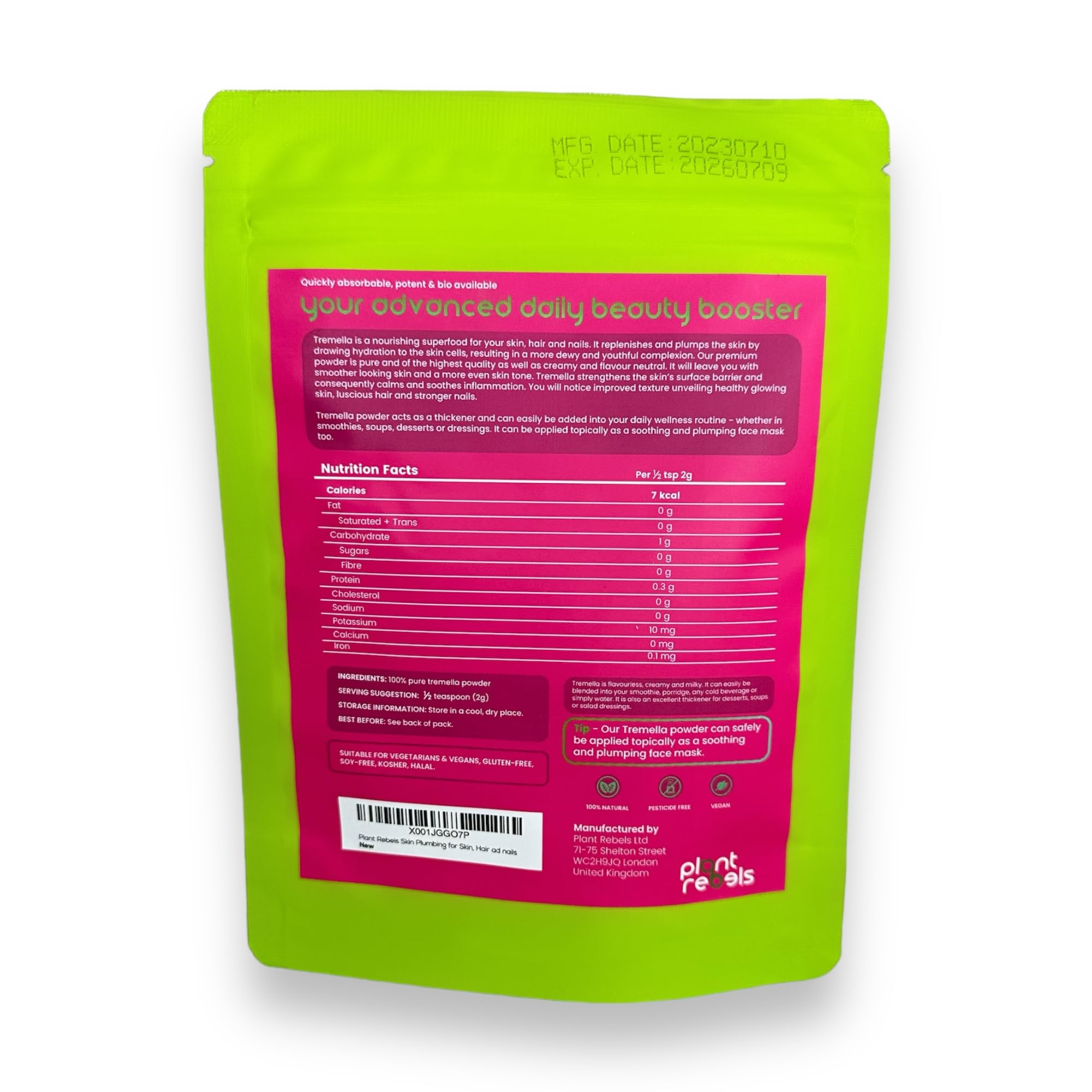 Plant Rebels Pure Tremella Mushroom Extract Powder | Vegan Collagen | Anti Aging Plant RebelsAu supplements