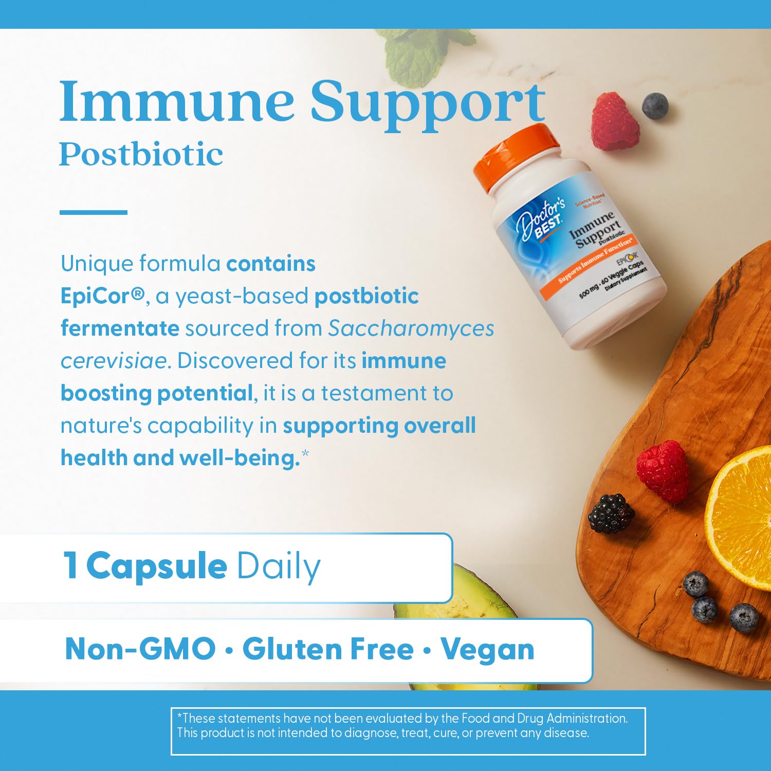 Doctors Best Immune Support Postbiotic, Supports Immune Function, Non-GMO, Gluten Free, Vegan 60 Veggie Caps Doctor's BESTAu supplements