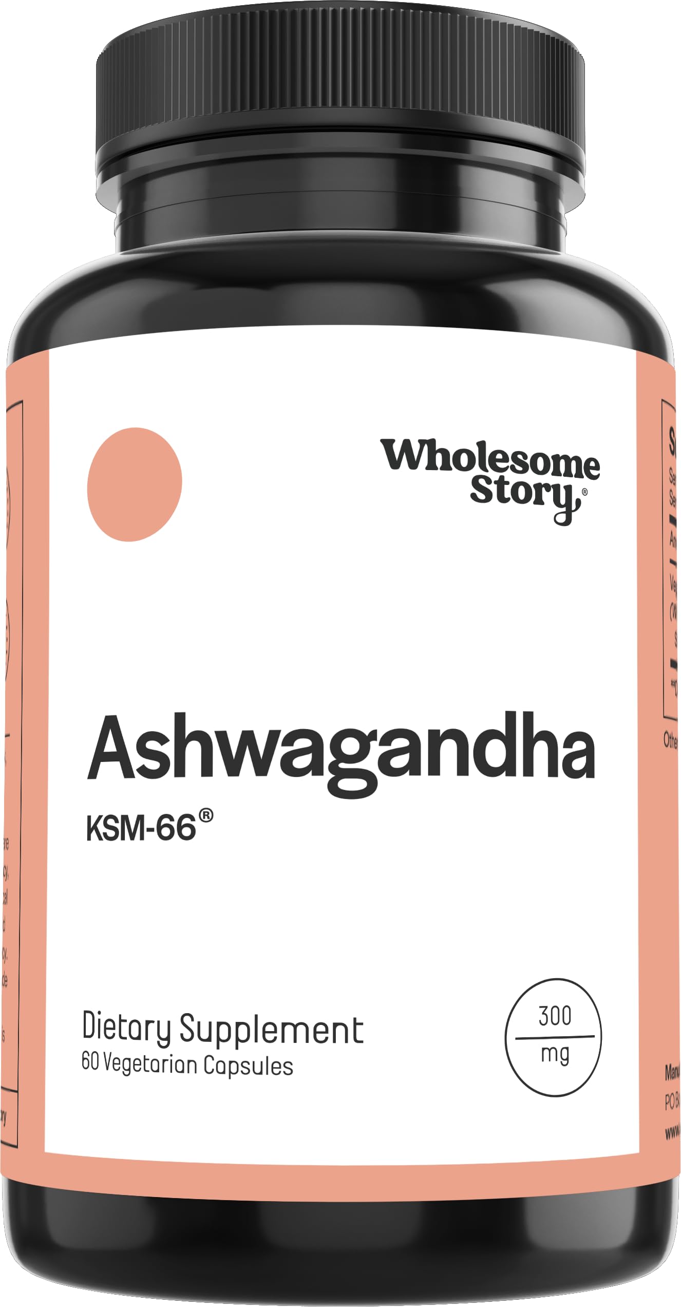 Vegan KSM 66 Ashwagandha Capsules| High Potency 5% Withanolides | Ashwagandha Root Extract Supplements | Ashwagandha 300mg | Stress Management & Well Being Support | 60 Ashwaganda Pills Wholesome StoryAu supplements