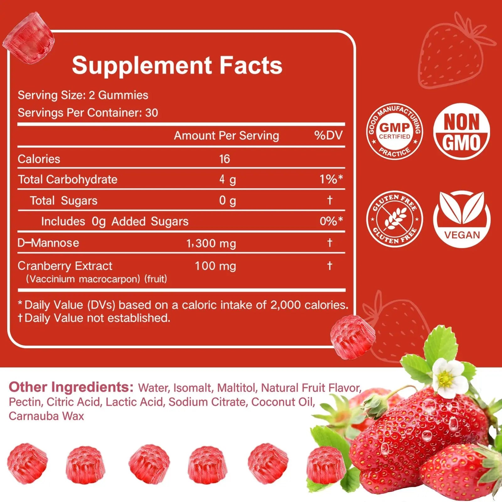 HFELIZ D Mannose with Cranberry Gummies, D-Mannose Supplements 1300mg for Women, Support Natural Urinary Tract & Bladder Health, Sugar-Free, 60 Count HFELIZAu supplements