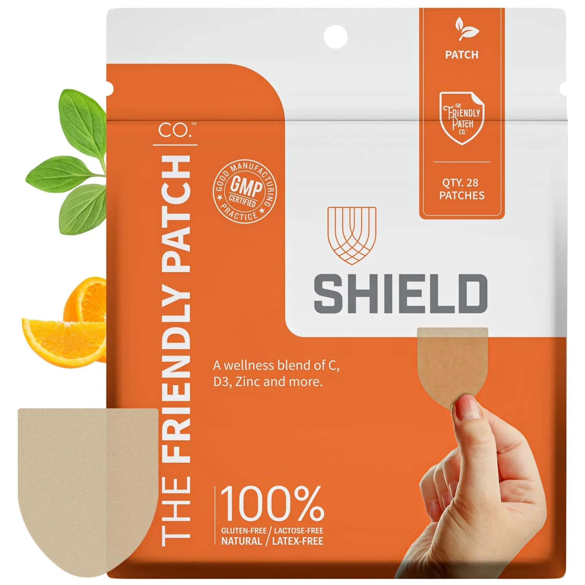The Friendly Patch Shield Immunity Support Patch | Wearable Immune Boosters for Adults with Vitamin D3, C and Zinc The Friendly Patch CO.Au supplements