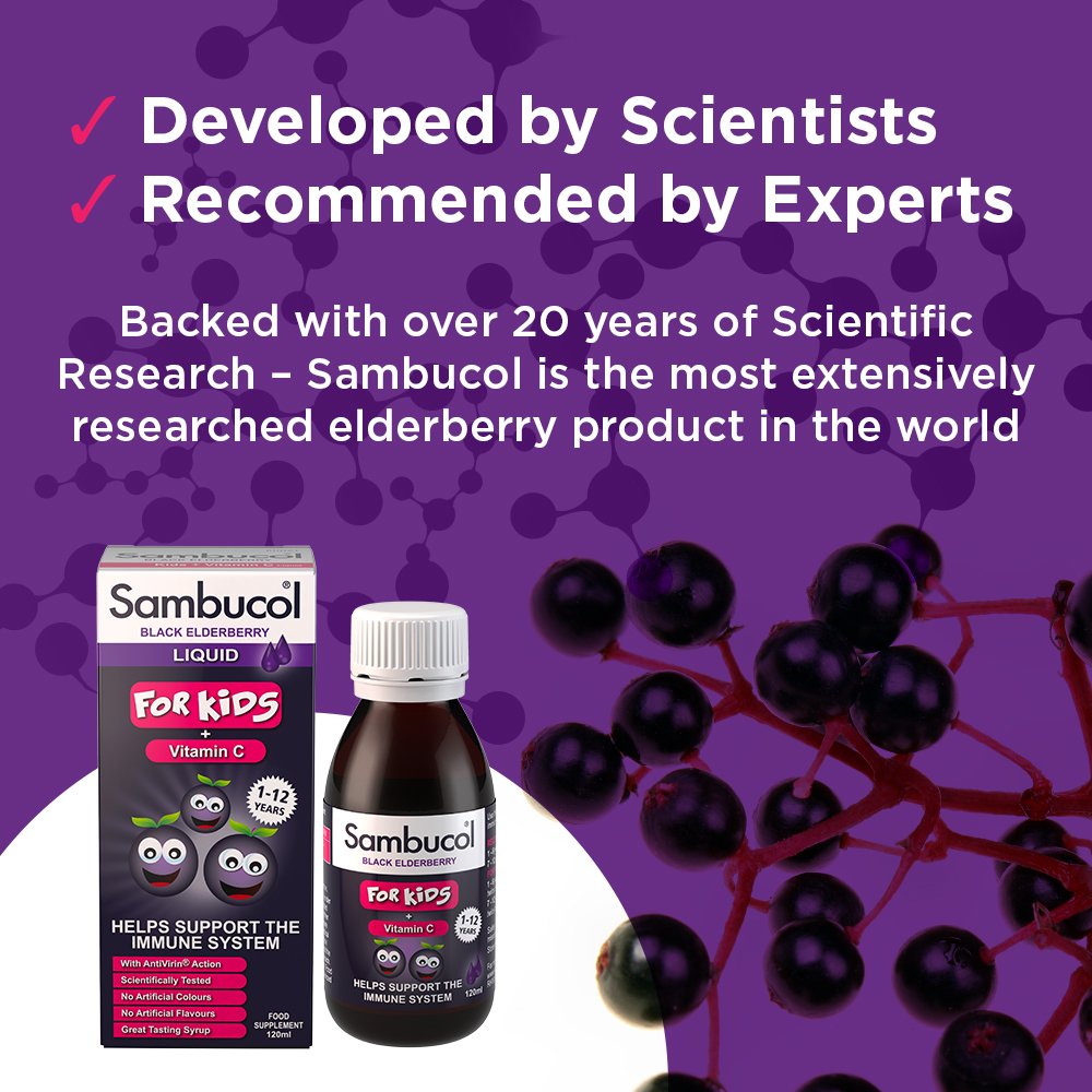 Sambucol Kids 120 ml For Immune Support, Drop SambucolUS supplements