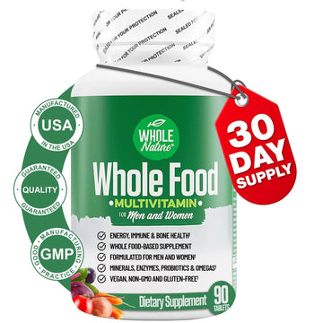 Whole Nature Whole Food Multivitamin for Men and Women Complete Daily Superfood Vitamins Plus Minerals Digestive Enzymes Whole NatureAu supplements