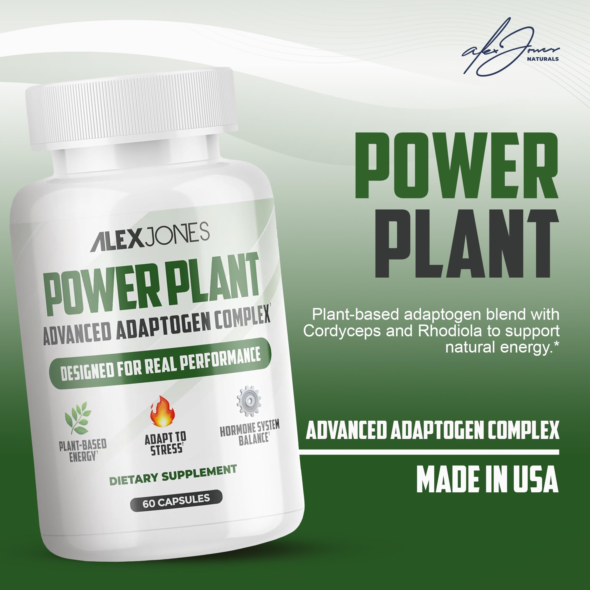Adaptogenic Mushrooms with Cordyceps & Rhodiola – Daily Blend with Zinc, Selenium & Boron –Vegan Mushroom Capsules Supplement for Active Lifestyles – No Fillers or Additives – 60 Count Alex Jones NaturalsAu supplements