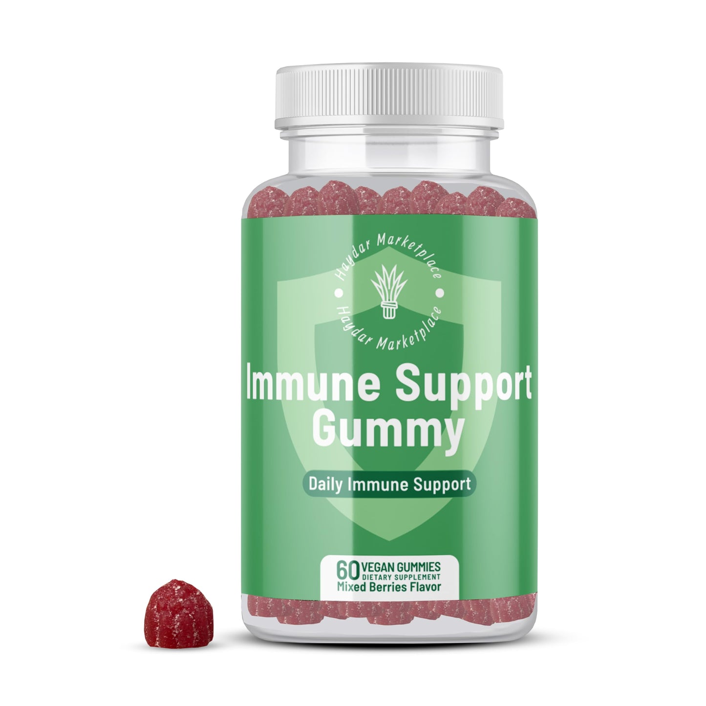 Haydar Marketplace Immune Boosters for Adults - Vegan Immune Support Gummies with Vitamins C & D, Zinc, Magnesium, Probiotics Haydar MarketplaceUS supplements