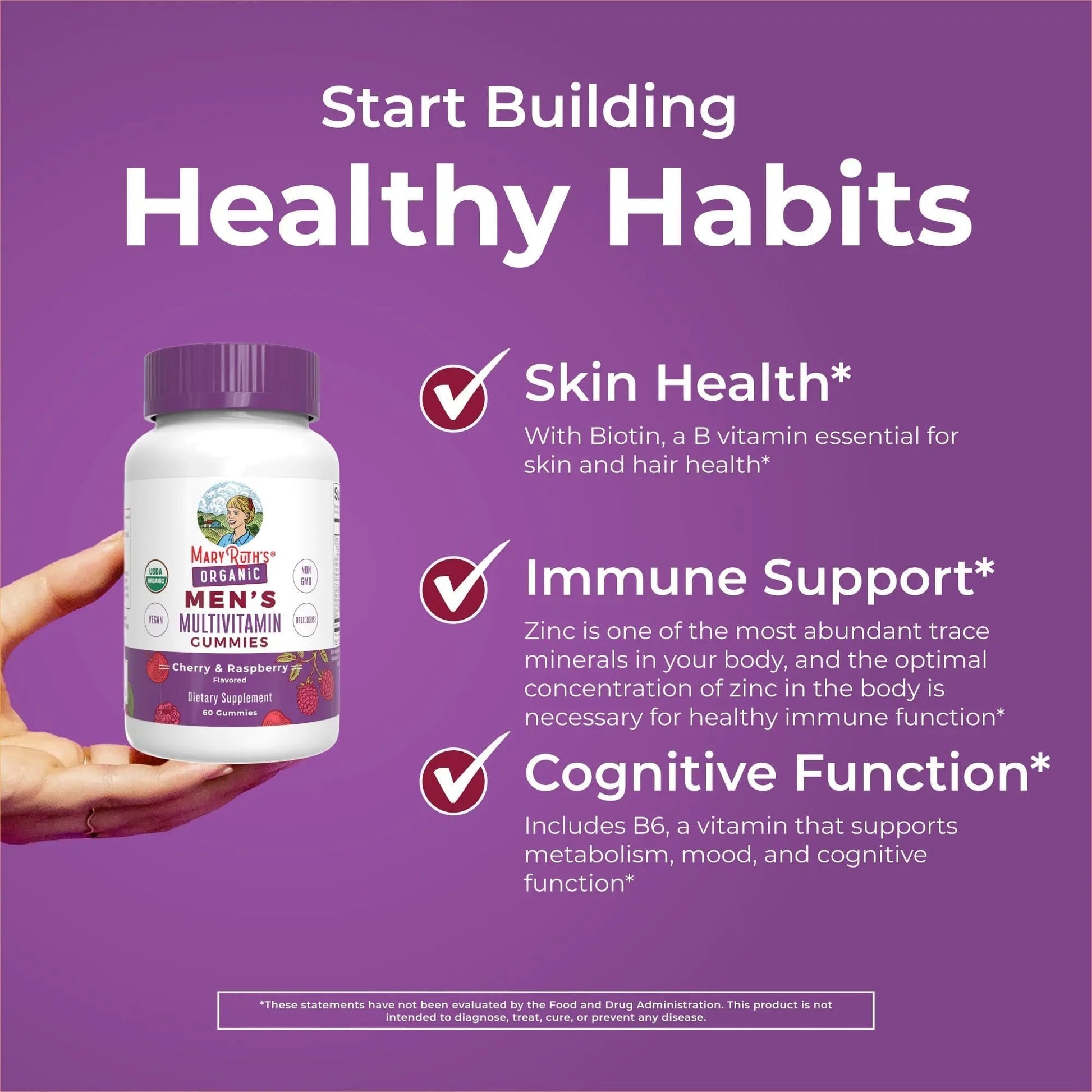 MaryRuth Organics Mens Vitamin Gummy | USDA | Vegan | Daily Multivitamins for Immune Support MaryRuth OrganicsAu supplements