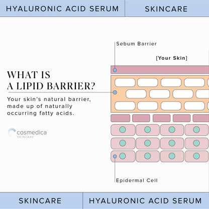Hyaluronic Acid Serum for Skin 100% Pure Anti Aging Serum Intense Hydration Cosmedica SkincareUS supplements