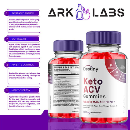 Destiny Keto ACV Gummies, Destiny Keto ACV Gummies Advanced 1000MG - Destiny Keto Ark LabsUS supplements