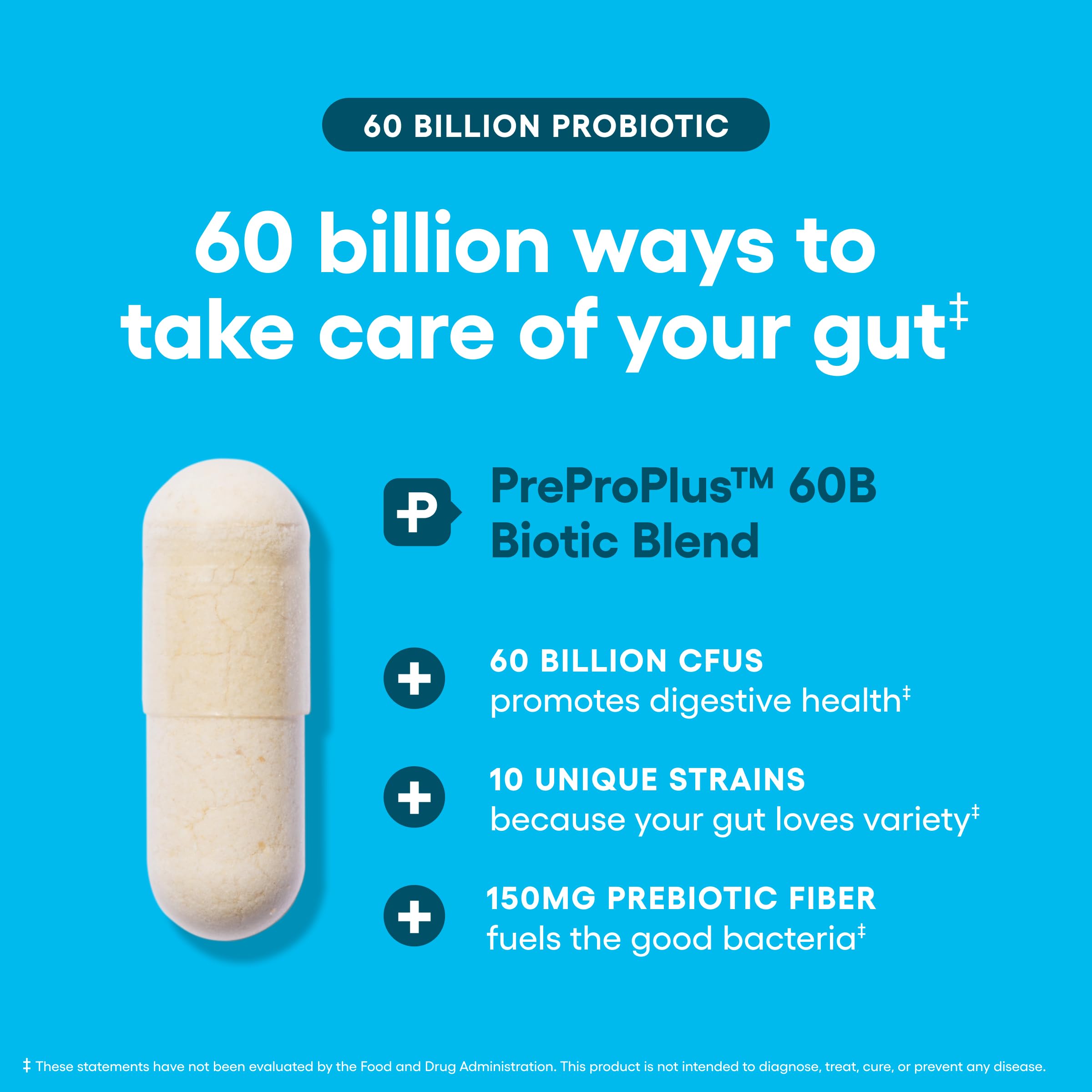Physician's CHOICE Probiotics 60 Billion CFU - 10 Strains + Organic Prebiotics - Immune, Digestive & Gut Health - Supports Occasional Constipation, Diarrhea, Gas & Bloating - for Women & Men - 84ct Physician's CHOICEAu supplements