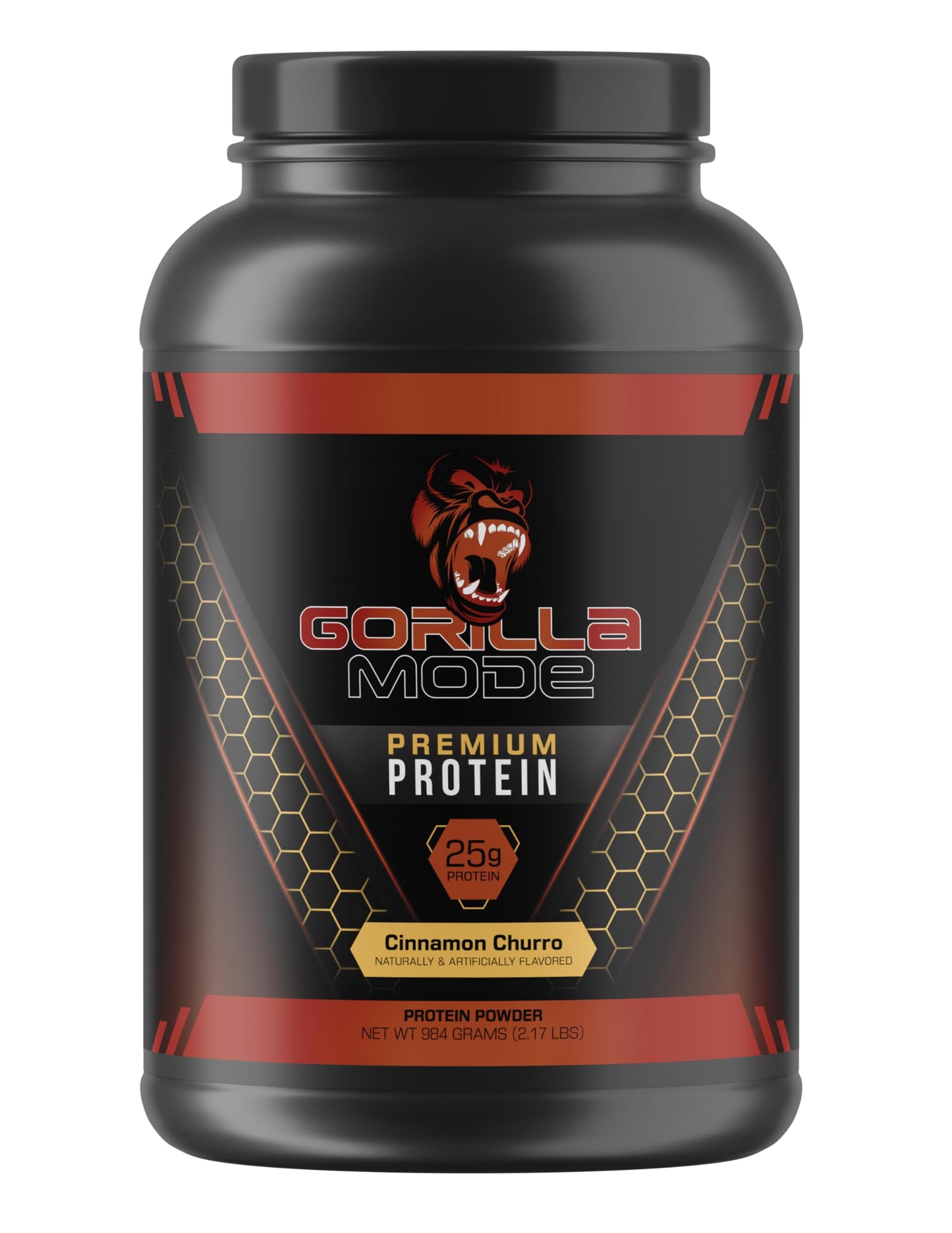 Gorilla Mode Premium Whey Protein - Cinnamon Churro / 25 Grams of Whey Protein Isolate Gorilla MindUS supplements