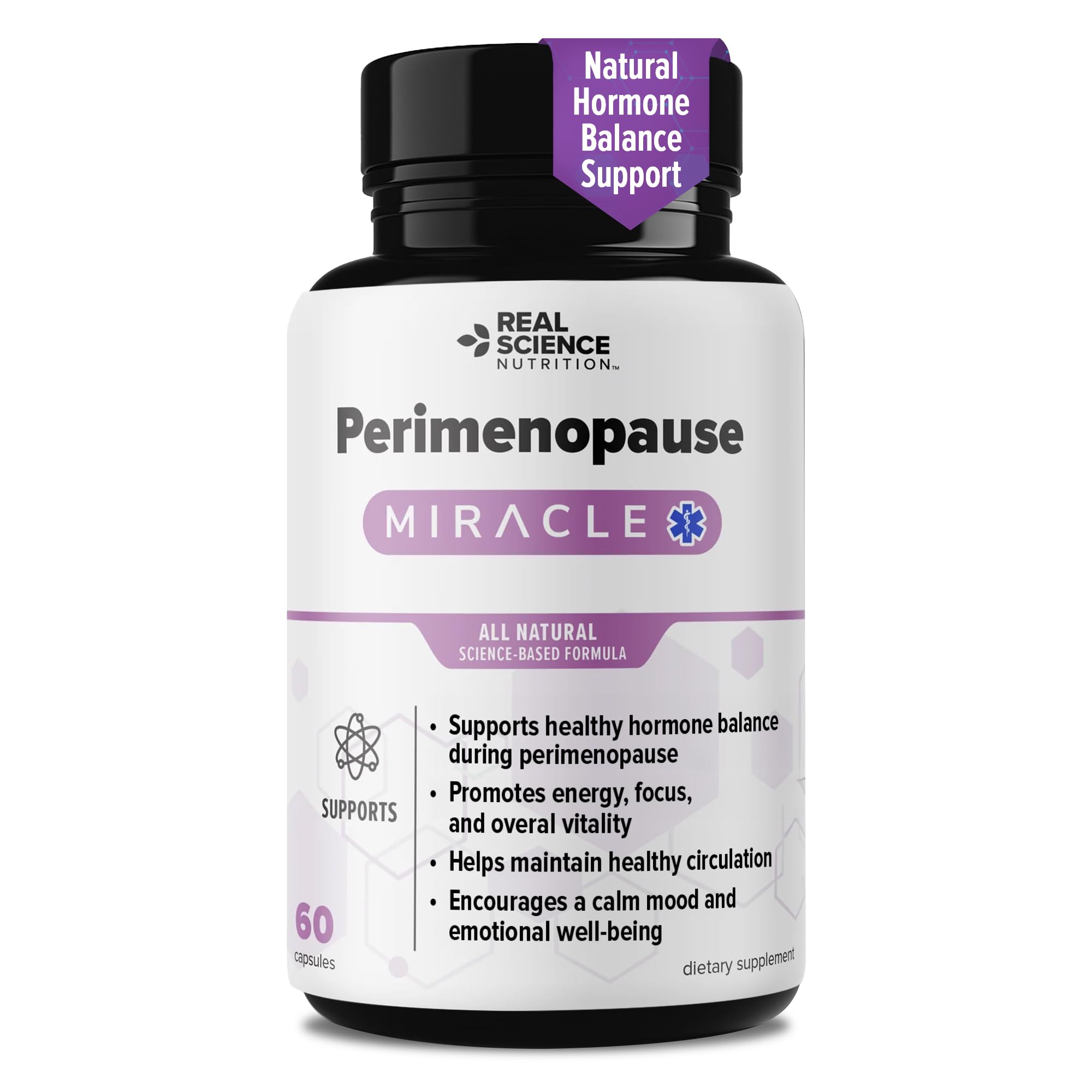Real Science Perimenopause Supplements for Women for Hormone Balance & Energy Support – Nitric Oxide Formula with Vinitrox, GABA & Essential Vitamins for Hot Flashes, Mood & Energy – 60 Caps Real Science NutritionAu supplements
