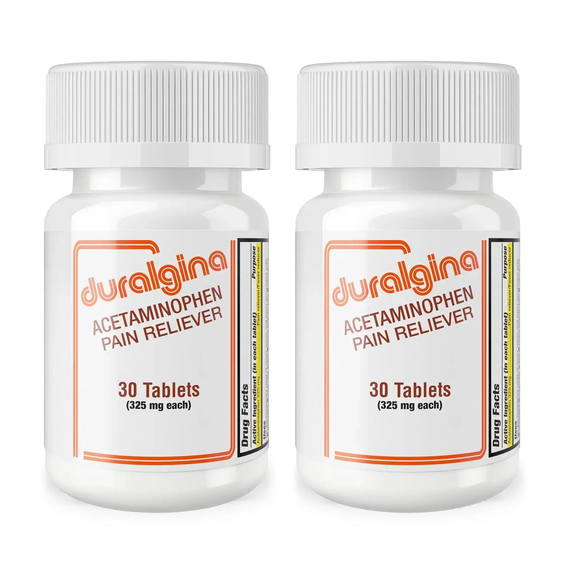 DURALGINA Acetaminophen Tablets | for Headache, Muscle Aches, Menstrual Cramps, Back Pain, Toothaches, Fever Reducer, Fast-Acting, Gentle on Stomach, Safe for Adults and Teens 12+, 30 Count, 2-Pack DURALGINAAu supplements
