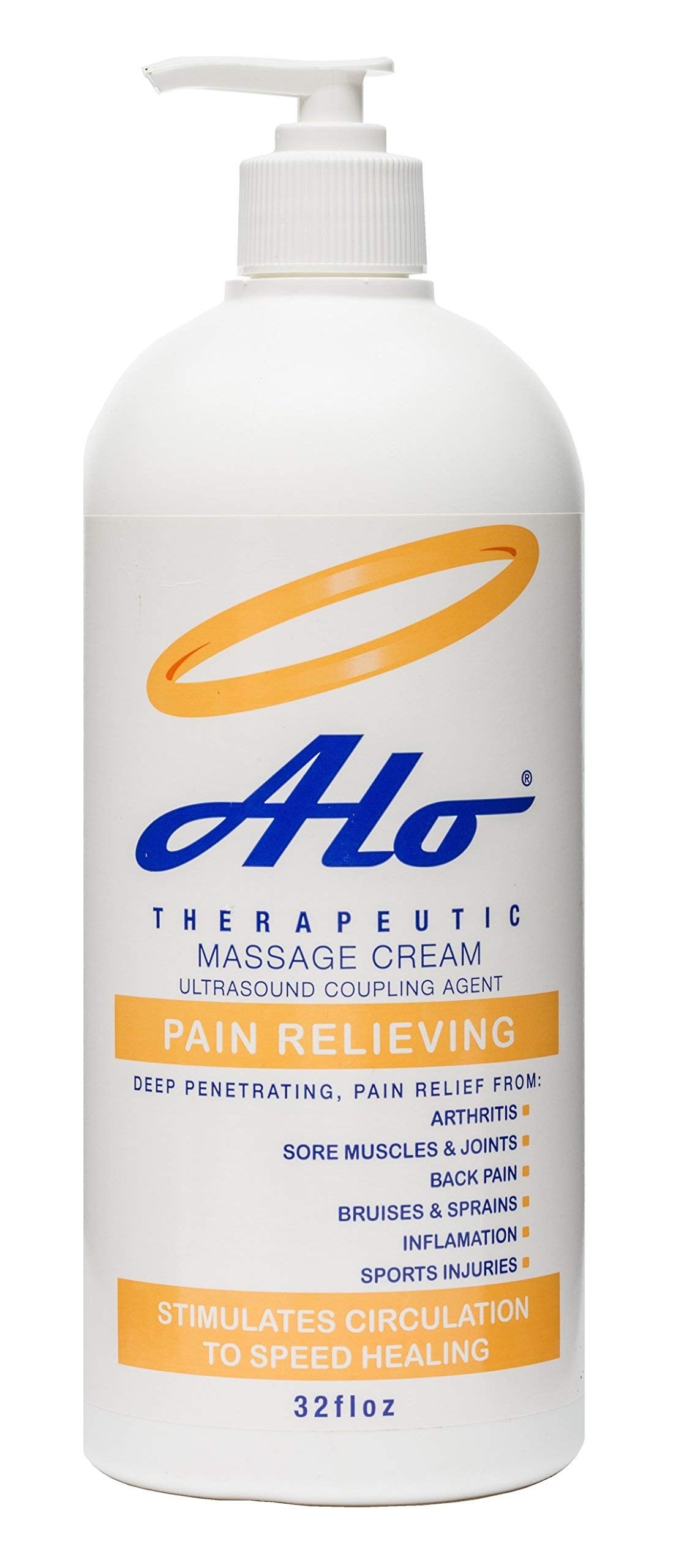 ALO Pain Relief Cream Therapy(32 oz with Pump) for Arthritis, Back Pain, Sciatica, Plantar Fasciitis, Tennis Elbow, Sore Muscles & Joints Inflammation - Working Out Aches, Acute Pain and Chronic Pain ALO Pain Relief CreamAu supplements