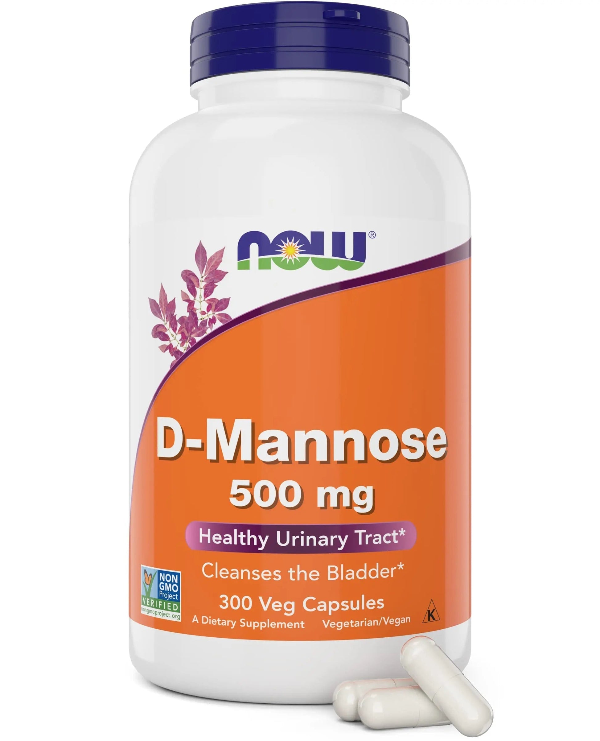 Now D-Mannose 500 mg, 300 Capsules - Vegan, Non GMO Supplement for Women and Men - Supports Healthy Urinary Tract, Cleanses The Bladder NOW FoodsAu supplements