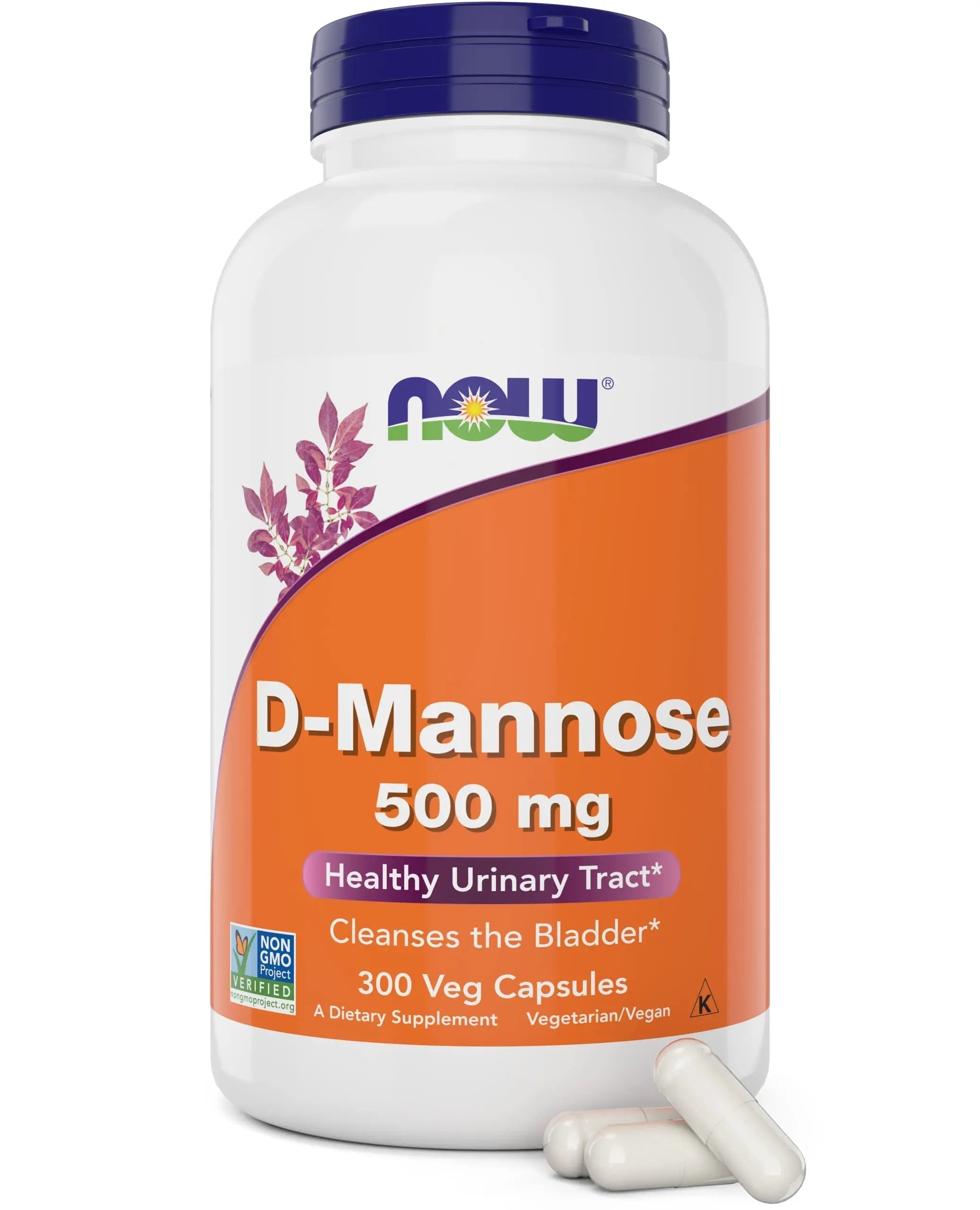 Now D-Mannose 500 mg, 300 Capsules - Vegan, Non GMO Supplement for Women and Men - Supports Healthy Urinary Tract, Cleanses The Bladder NOW FoodsAu supplements