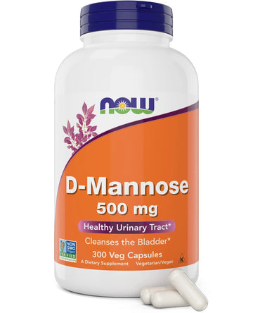Now D-Mannose 500 mg, 300 Capsules - Vegan, Non GMO Supplement for Women and Men - Supports Healthy Urinary Tract, Cleanses The Bladder NOW FoodsAu supplements