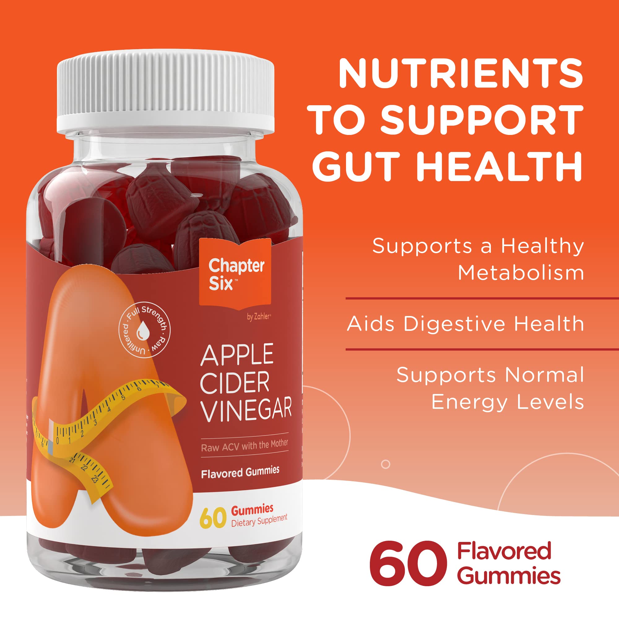 Zahler - Apple Cider Vinegar Gummies Kosher & Delicious ACV for Women Men Raw ZahlerAu supplements