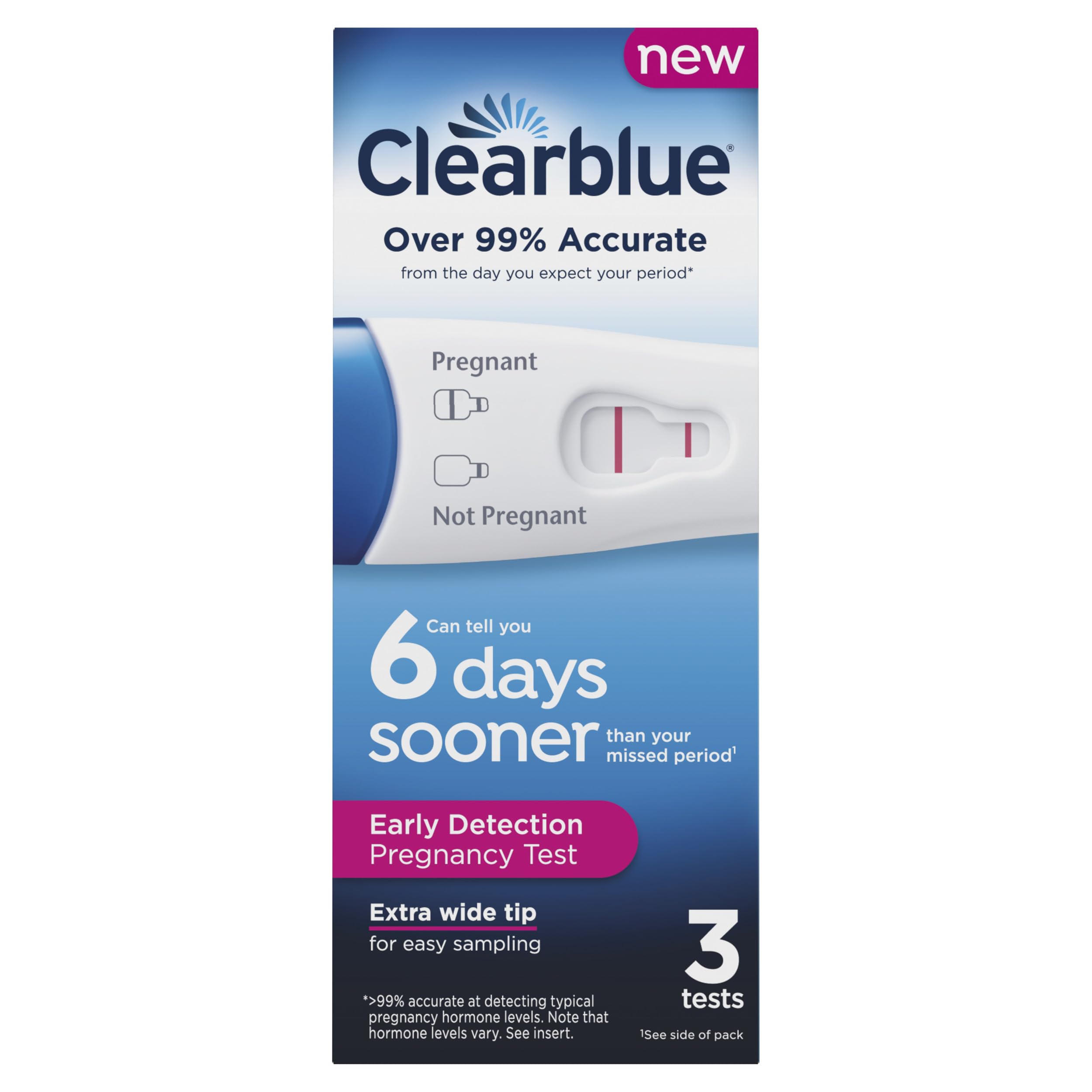 Clearblue Early Detection Pregnancy Test, 3 Ct ClearblueUS supplements